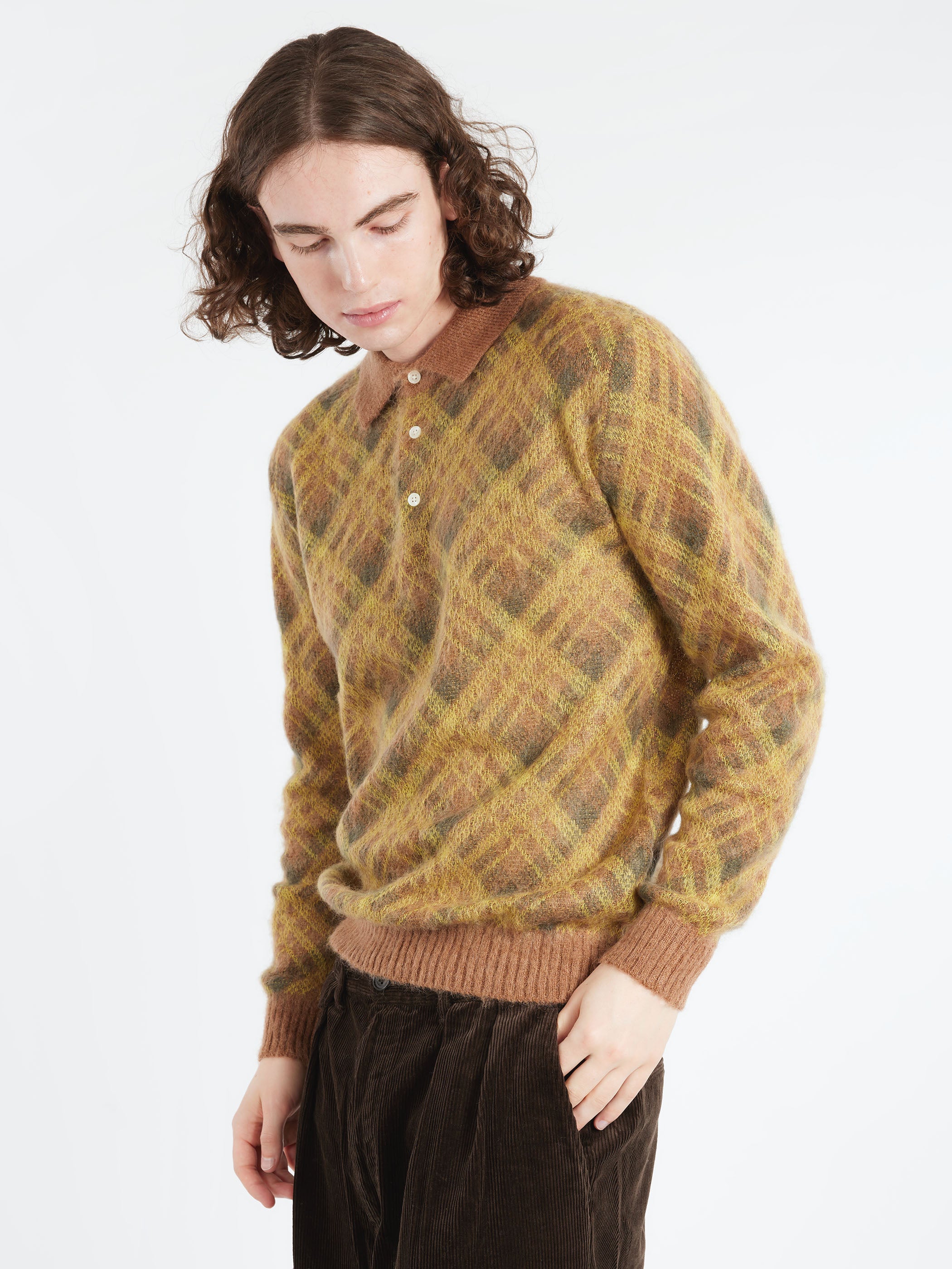 Shaggy Knit Polo