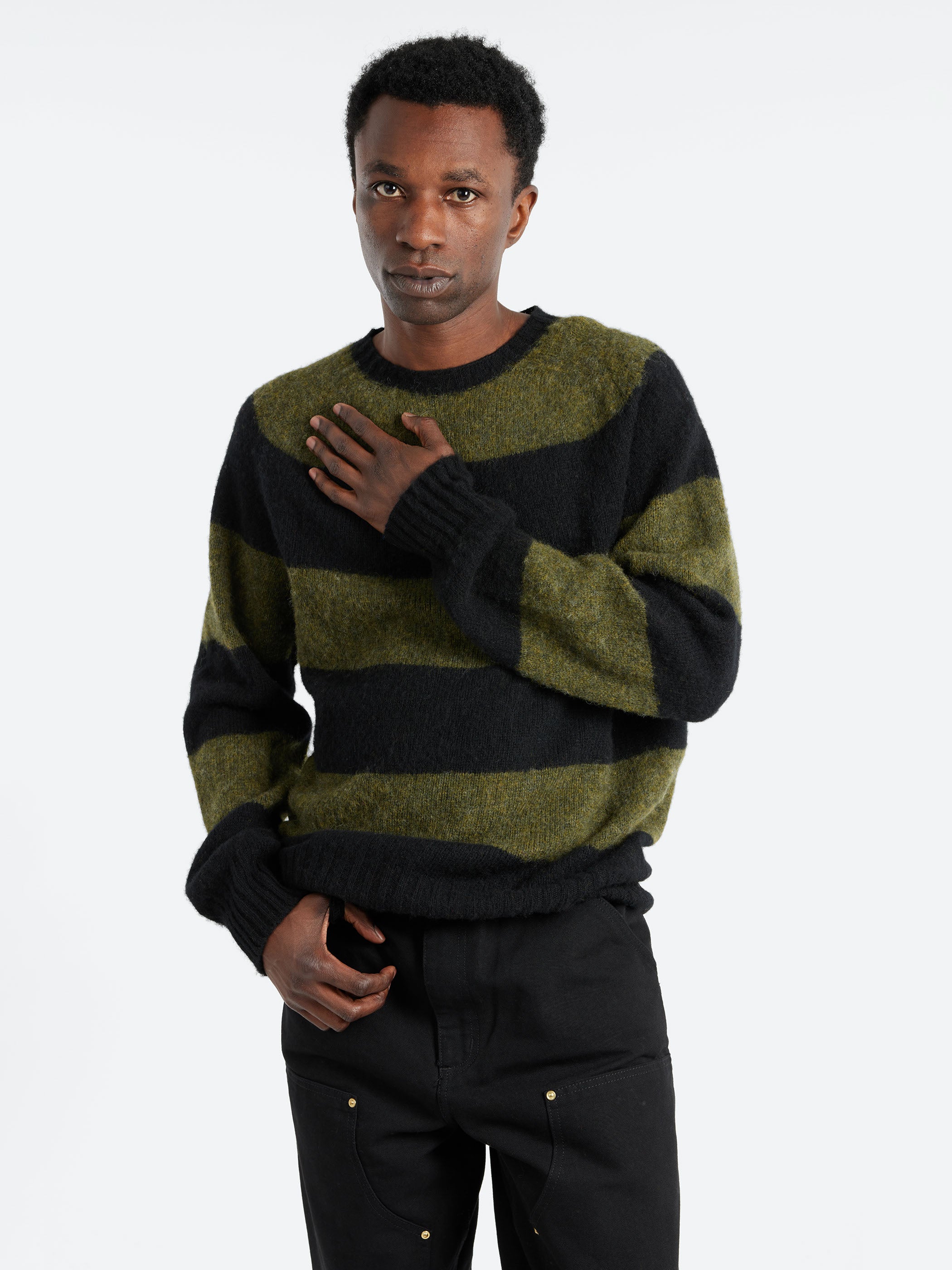 Suedehead Stripe Sweater