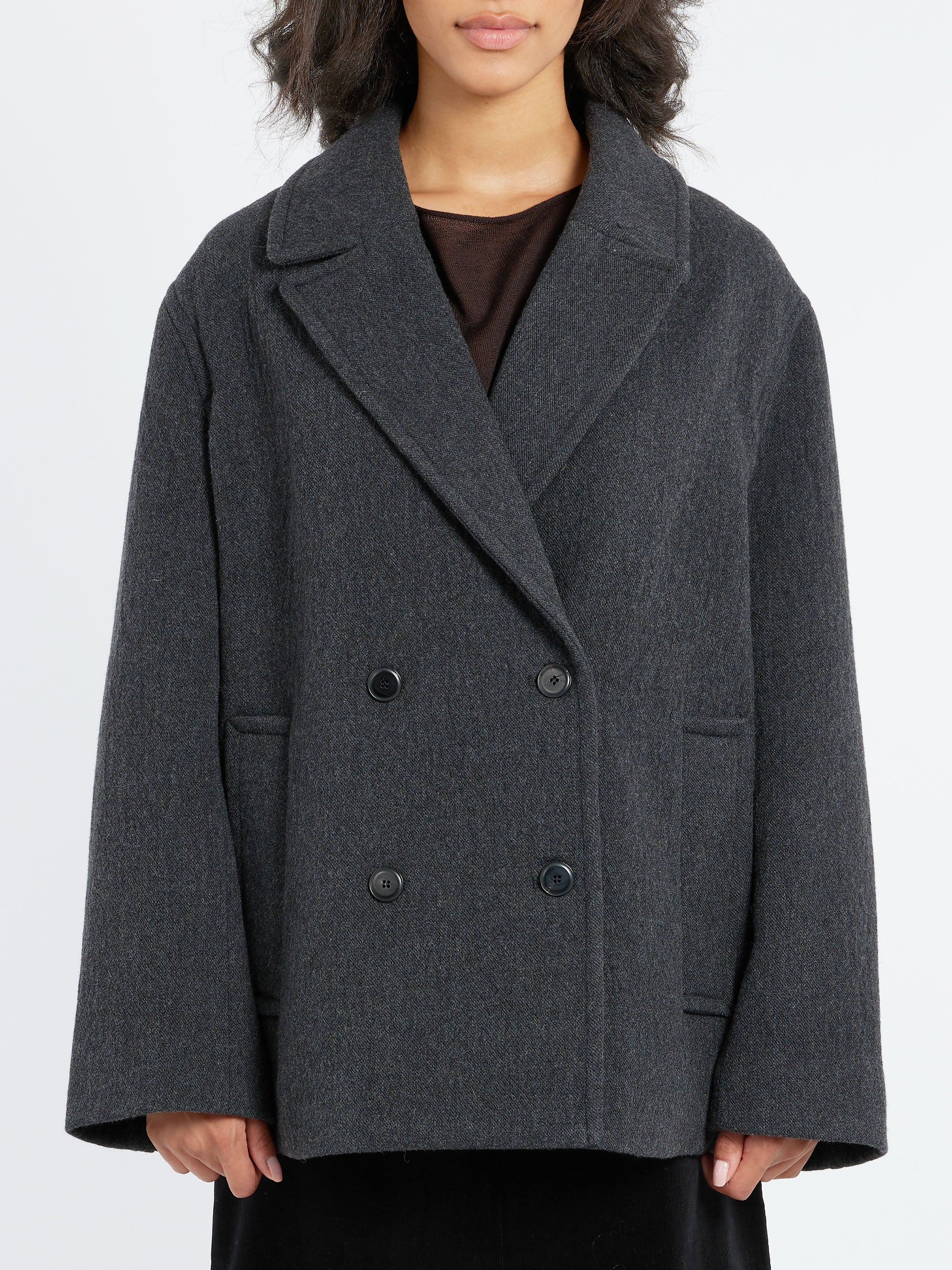 Wool-Blend Cloth Peacoat