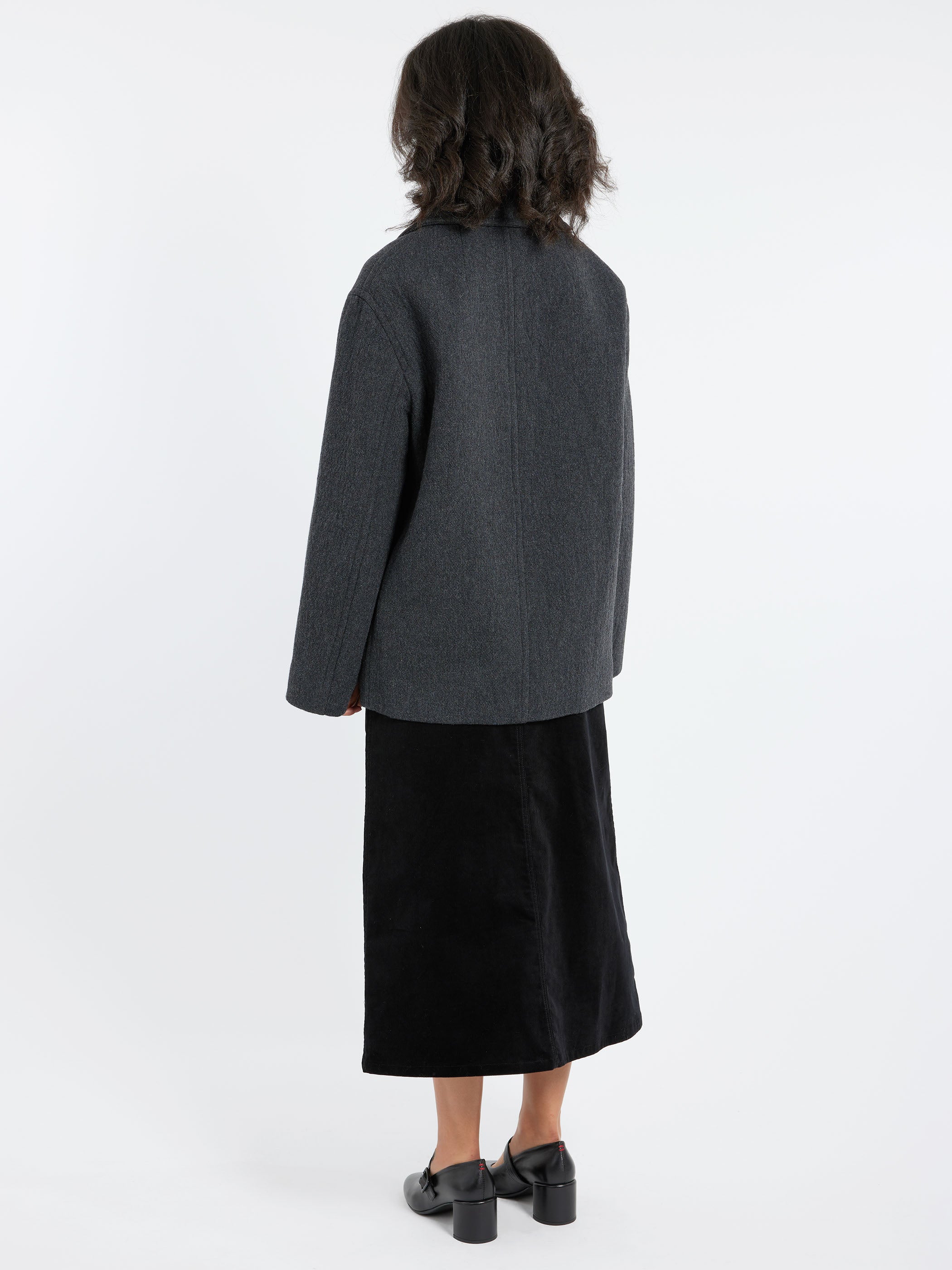 Wool-Blend Cloth Peacoat