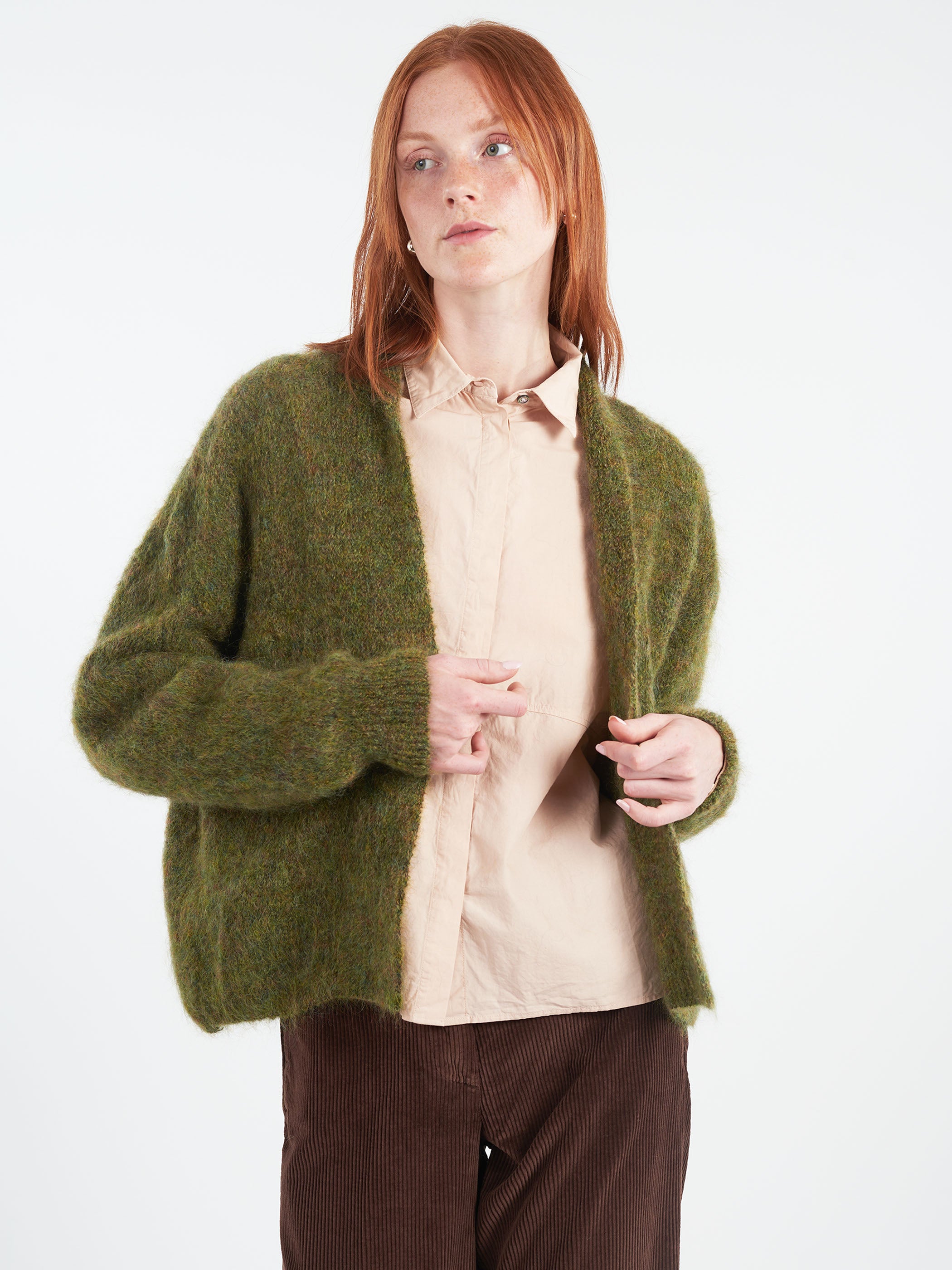 Mohair Open Cardigan