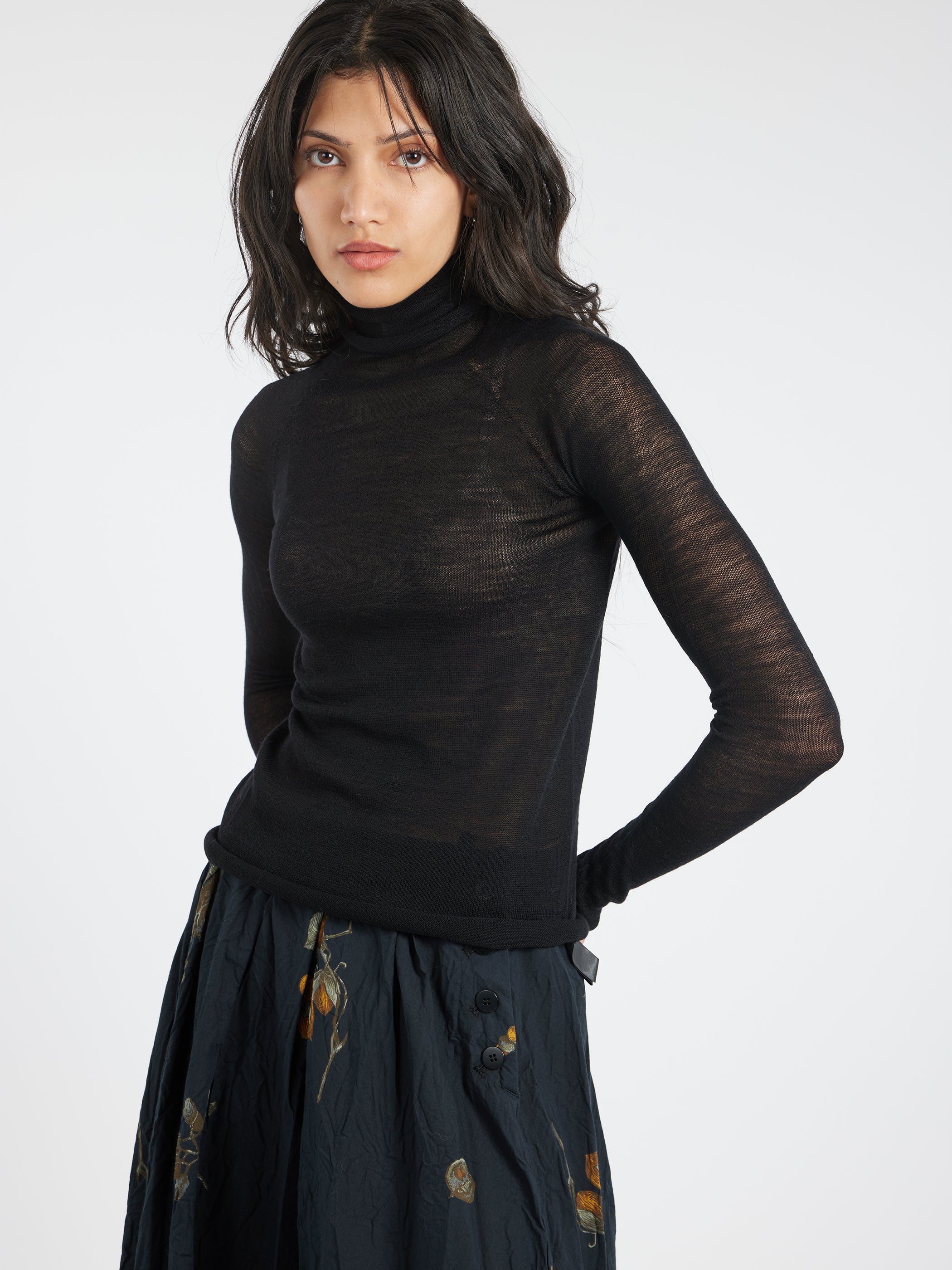 Semi Sheer Turtleneck