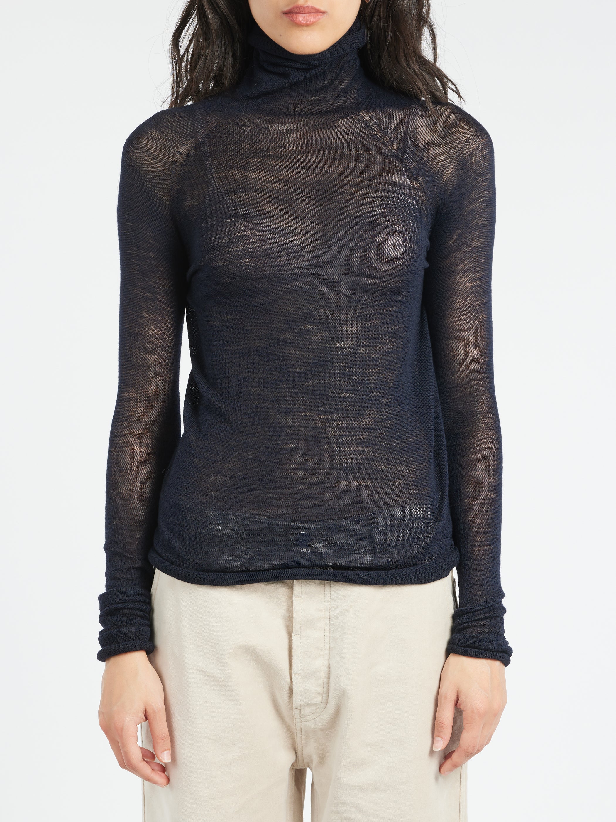 Semi Sheer Turtleneck