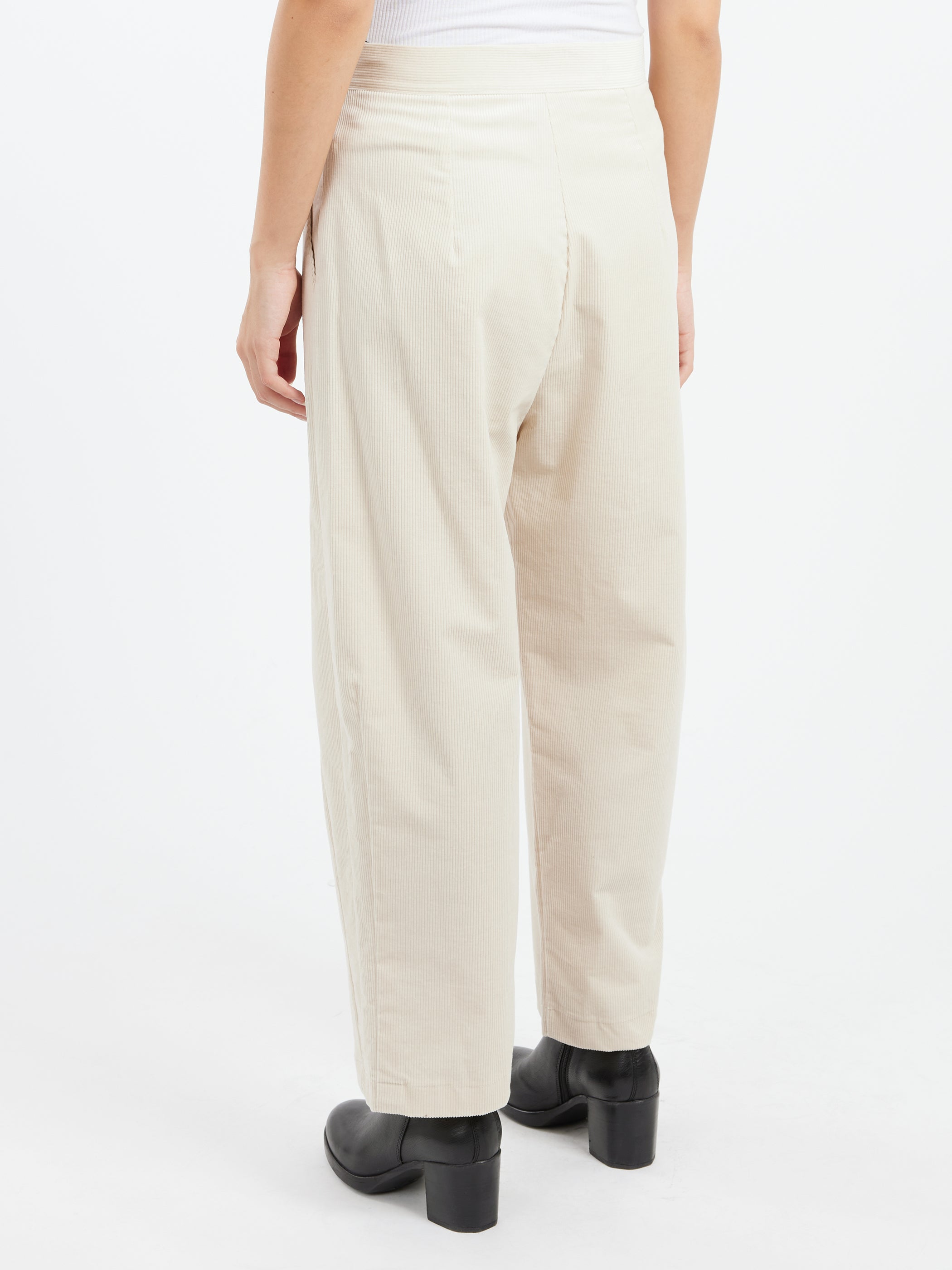 Cord Pants with Pleats