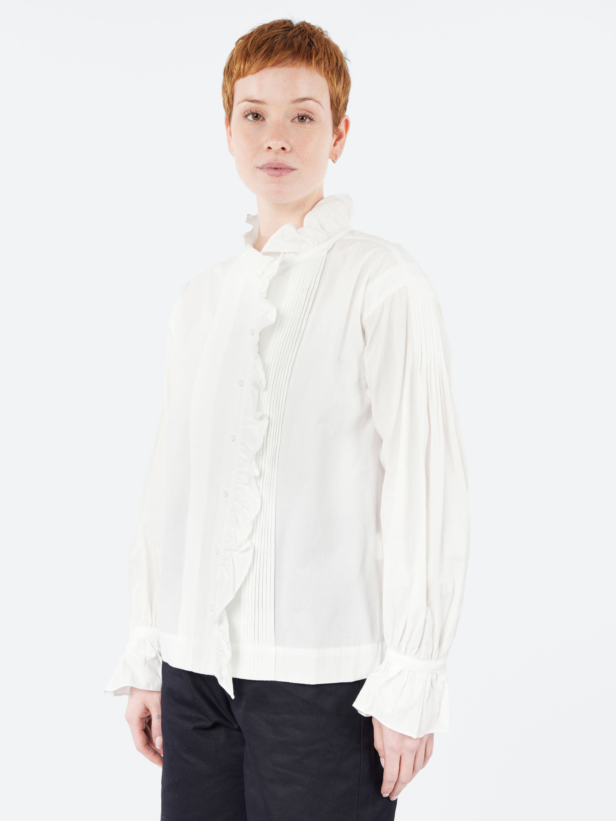 Gathered Collar Blouse