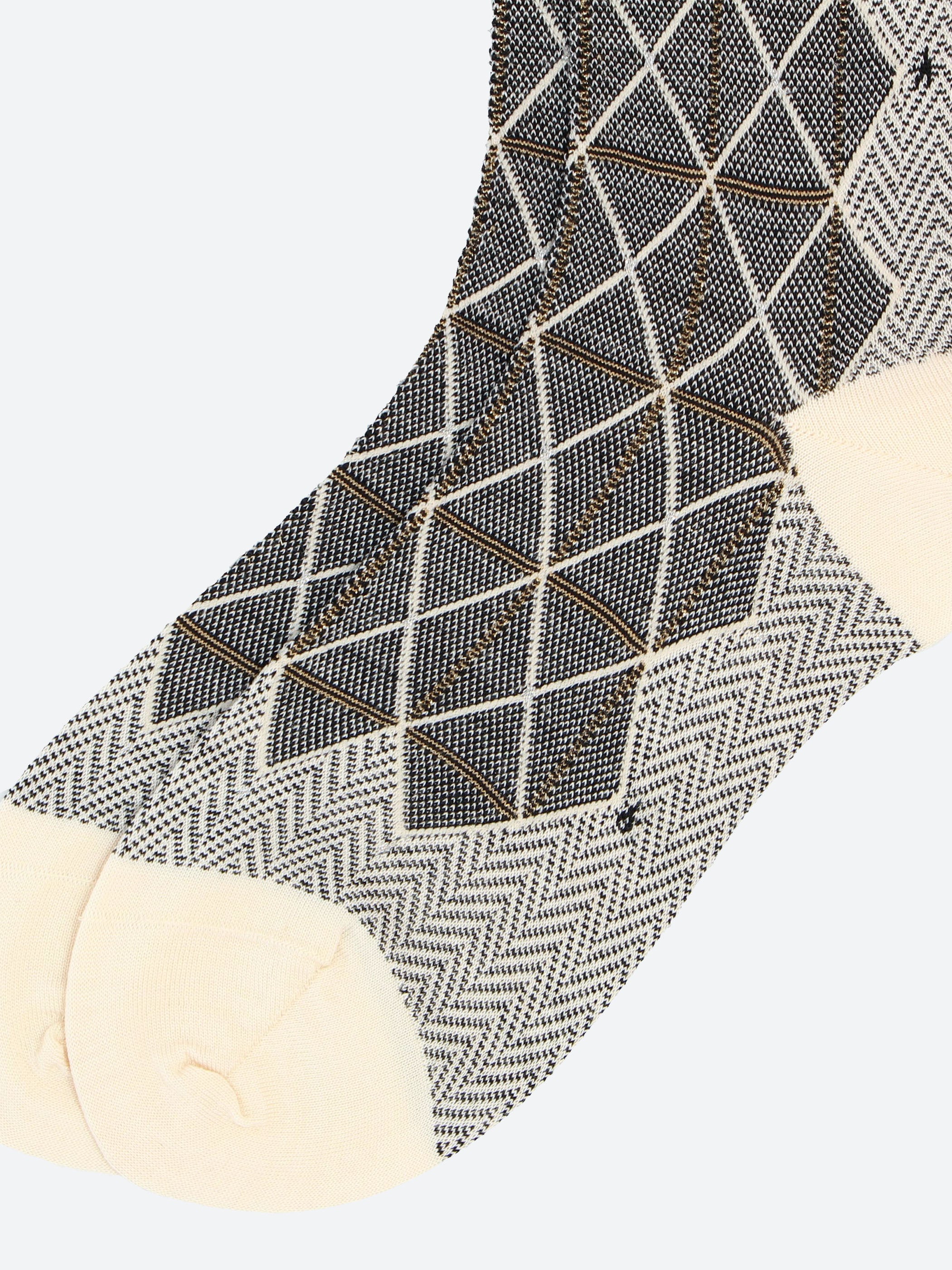 Grid and Star Crew Sock