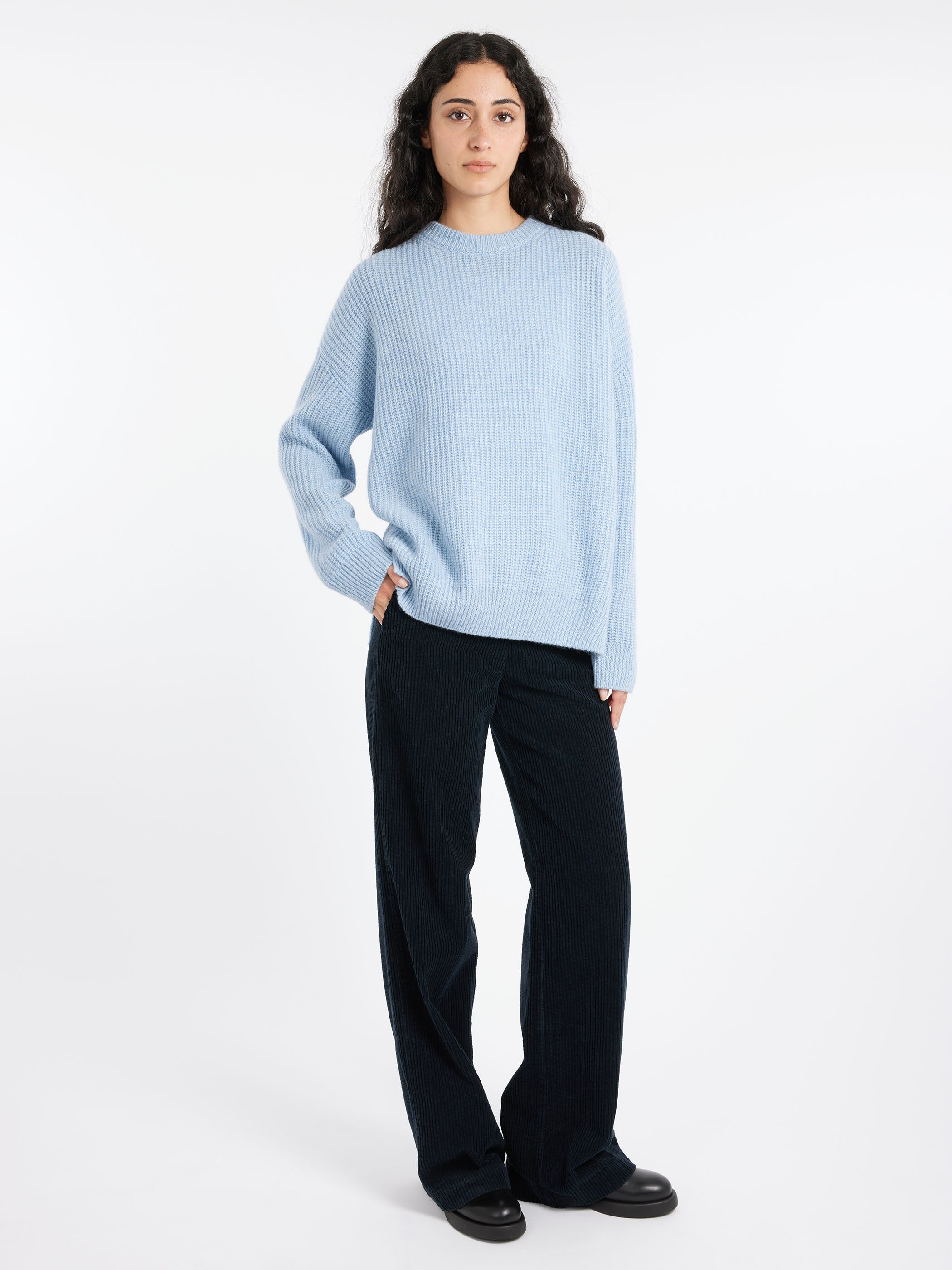 Rib Stitch Crewneck Big Pullover