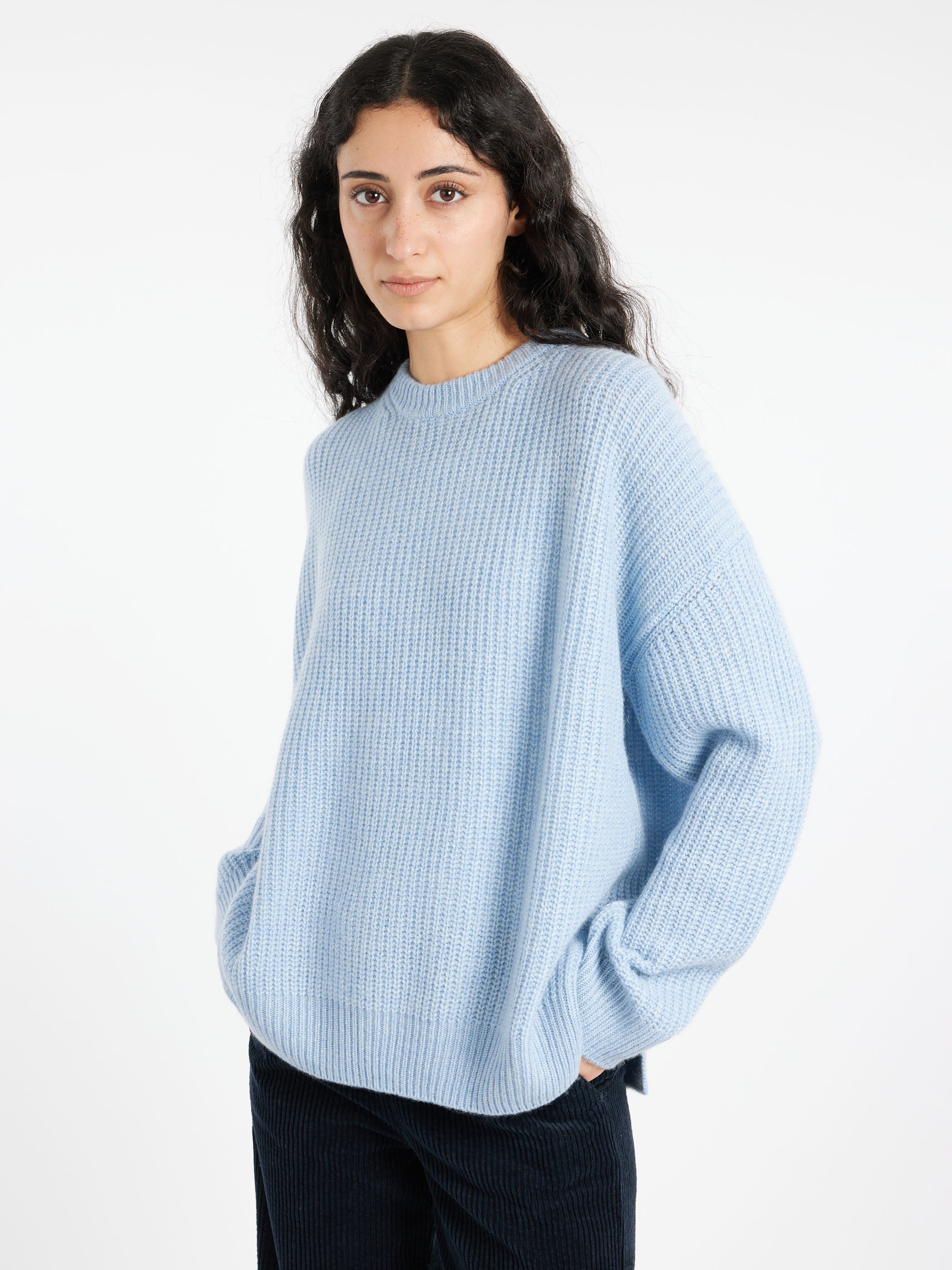 Rib Stitch Crewneck Big Pullover