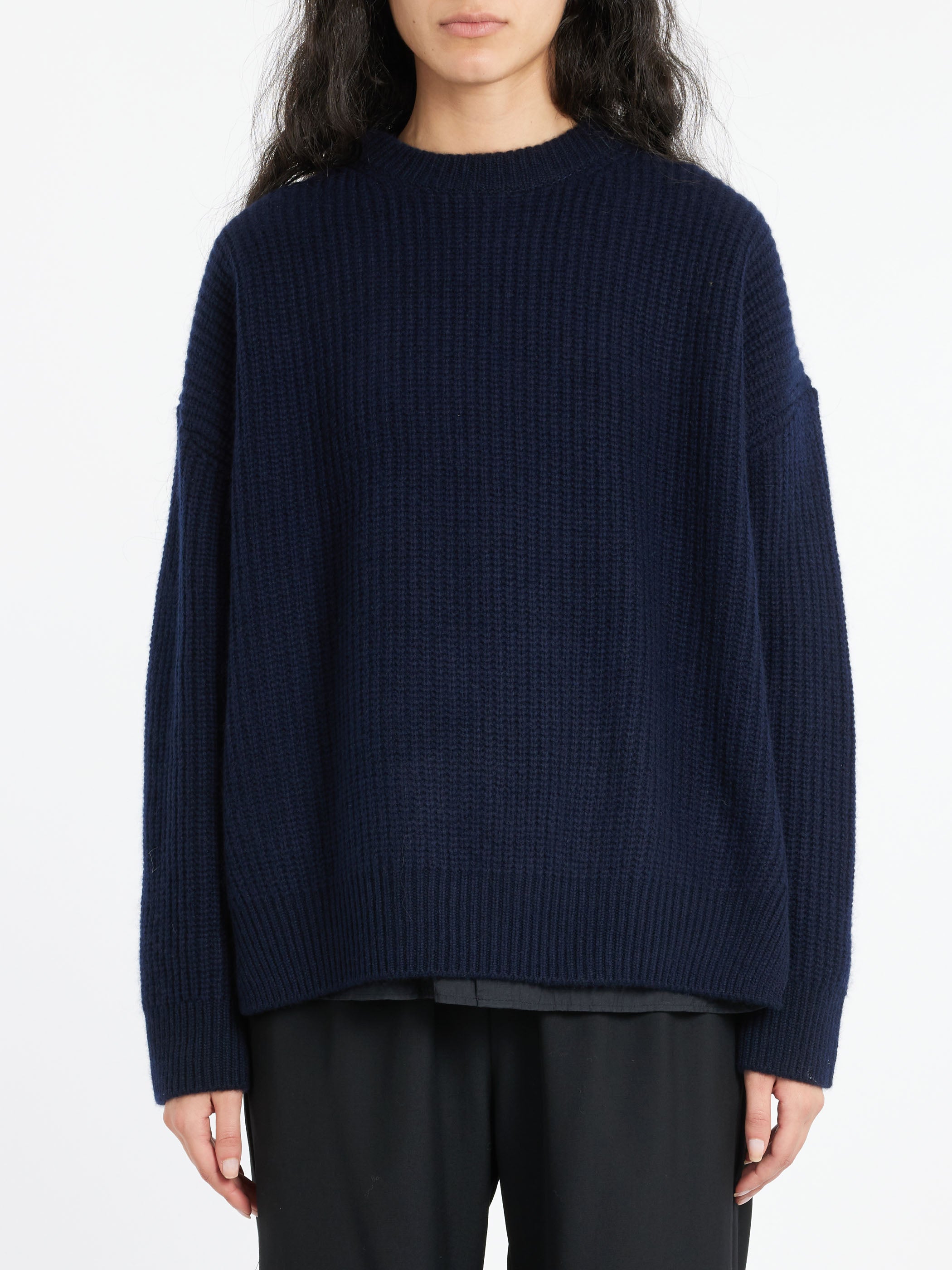 Rib Stitch Crewneck Big Pullover