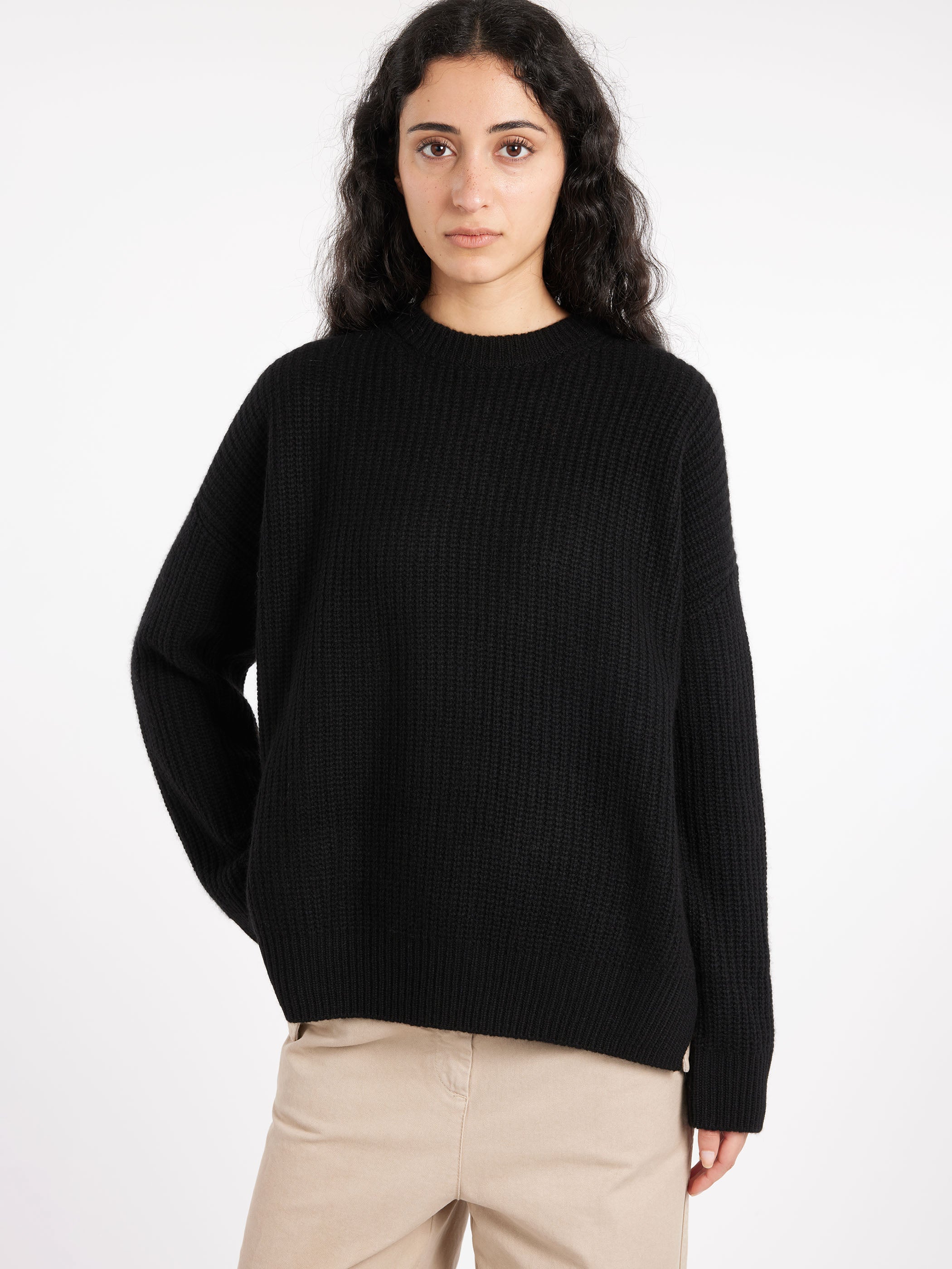 Rib Stitch Crewneck Big Pullover