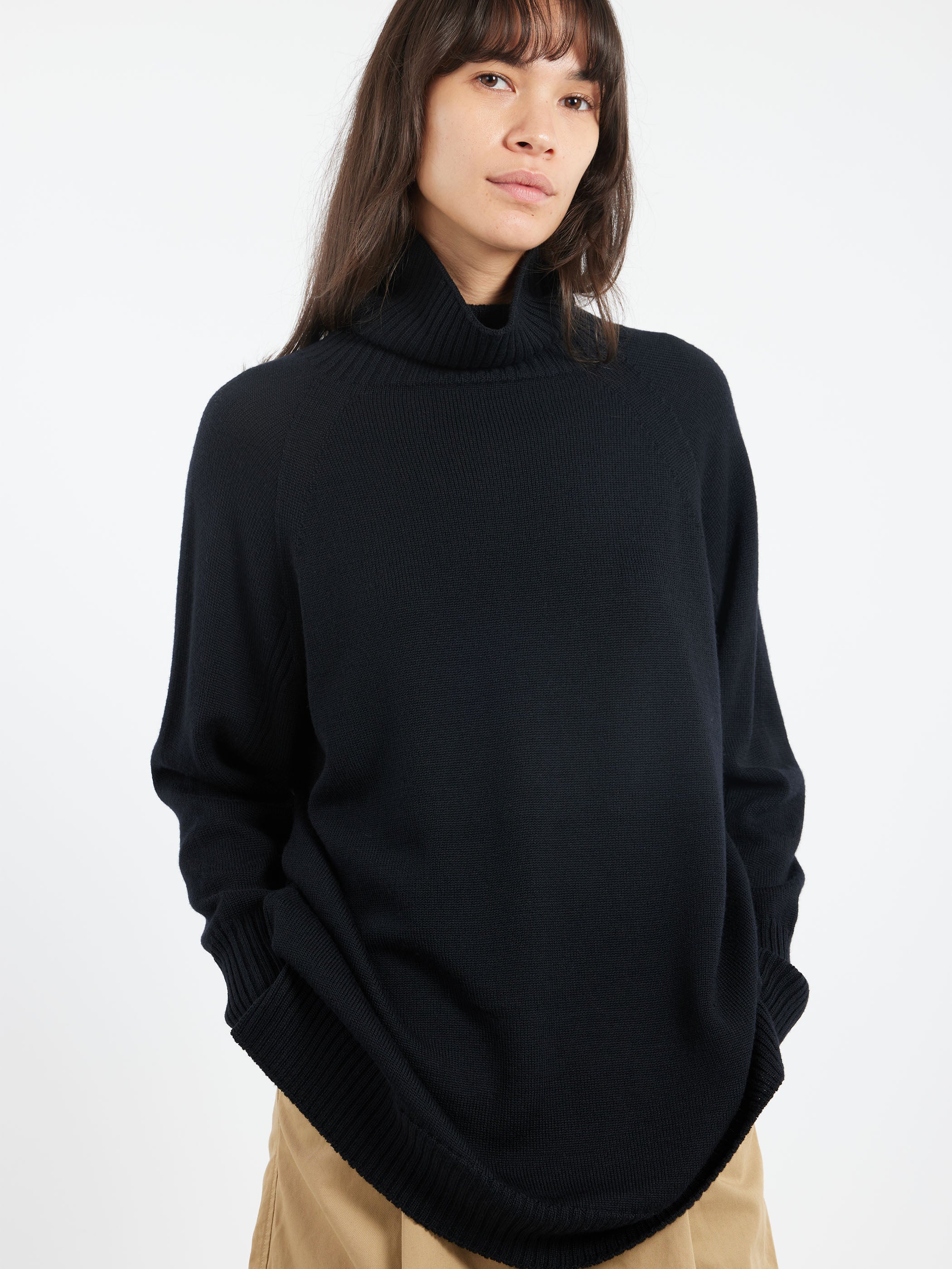 Raglan Sleeve Turtleneck