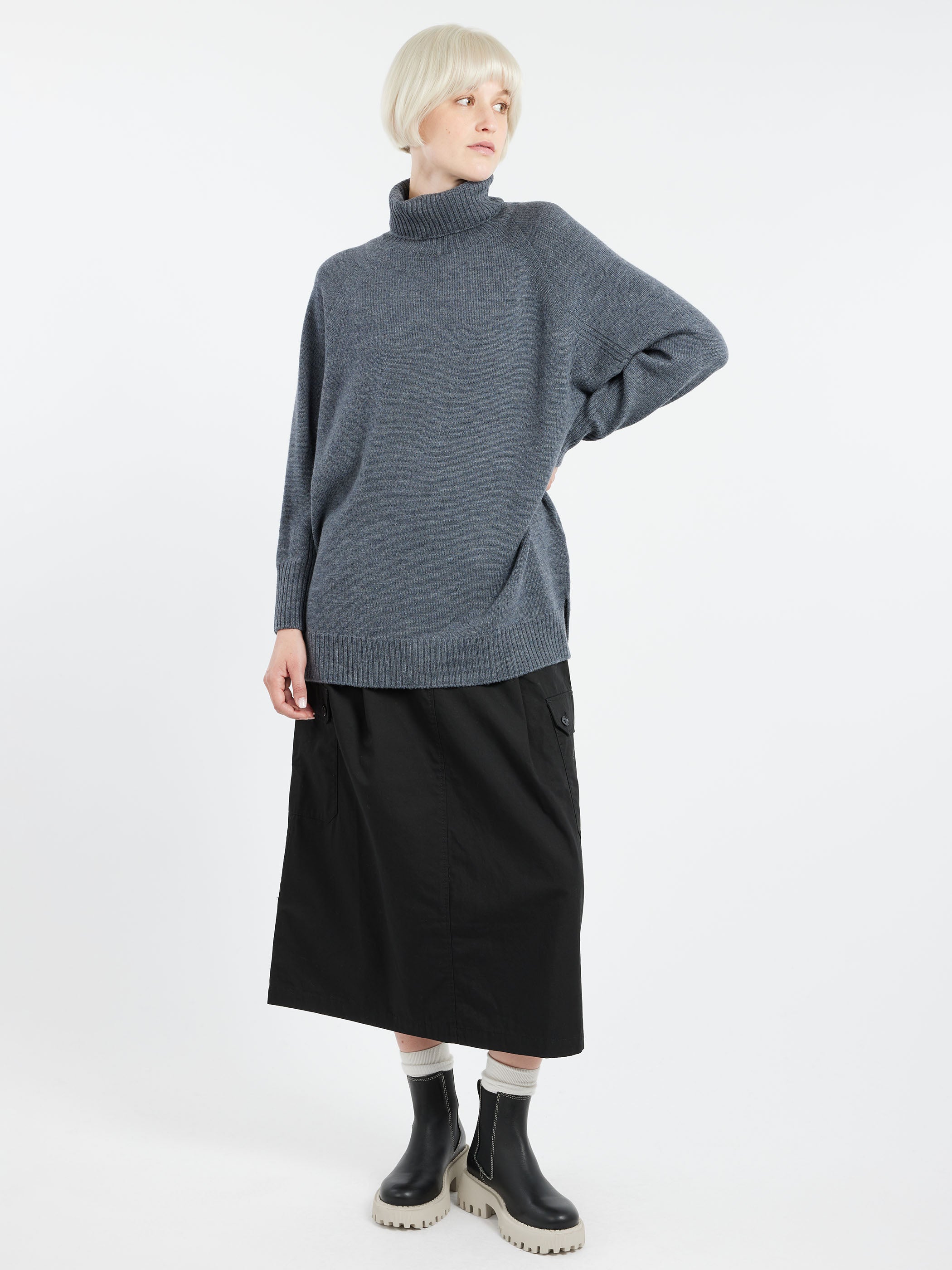 Raglan Sleeve Turtleneck