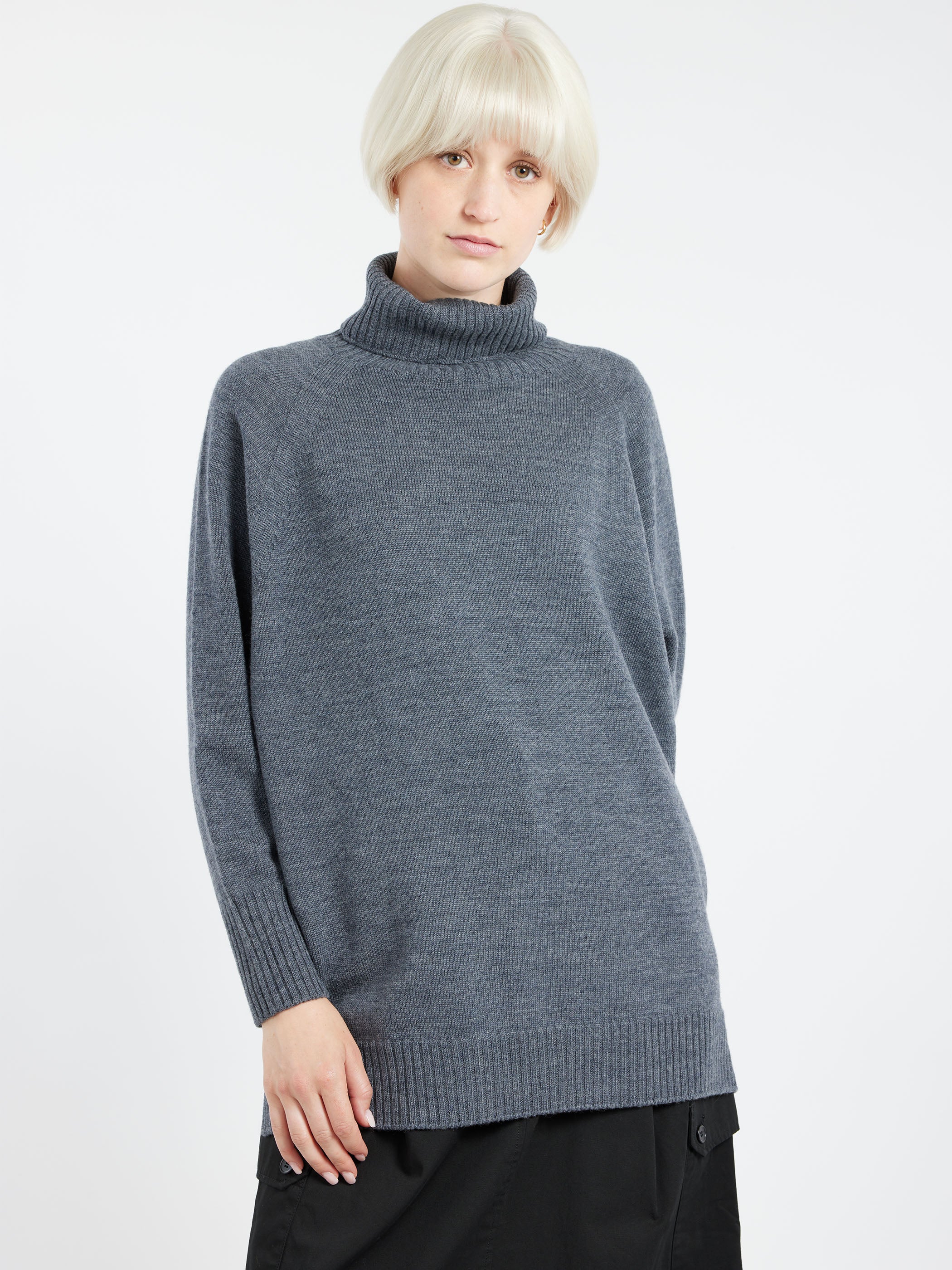 Raglan Sleeve Turtleneck