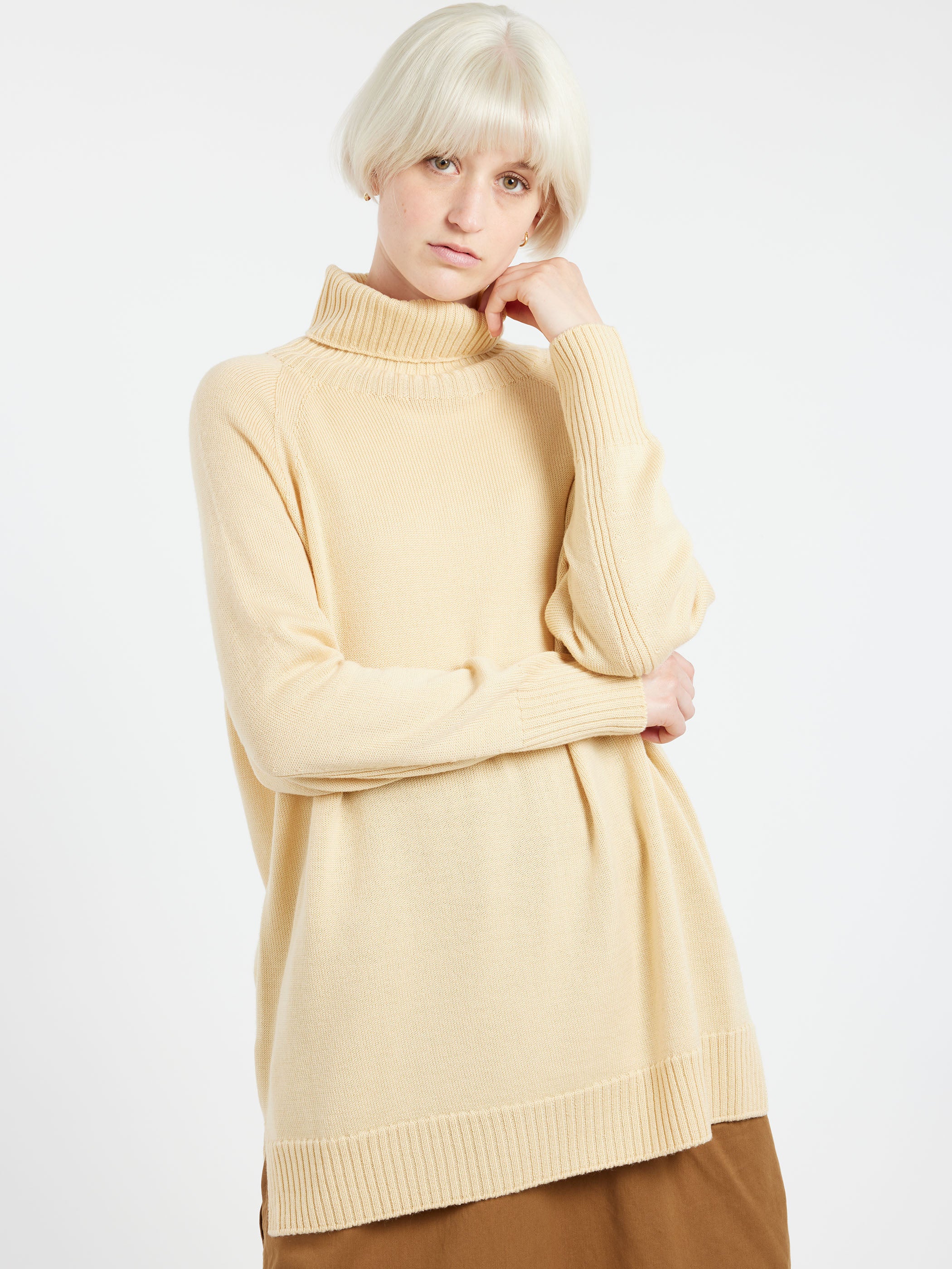 Raglan Sleeve Turtleneck