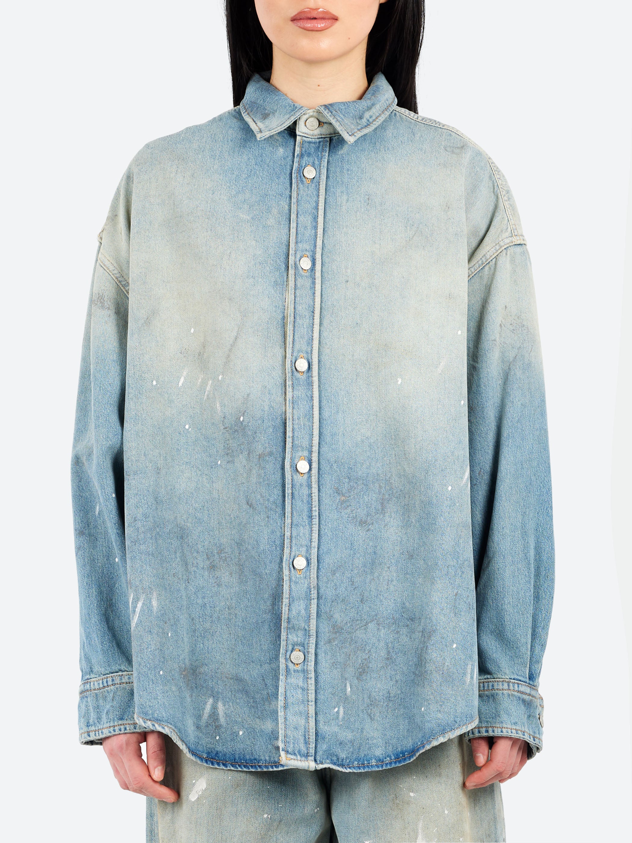 Denim Button-Up Shirt