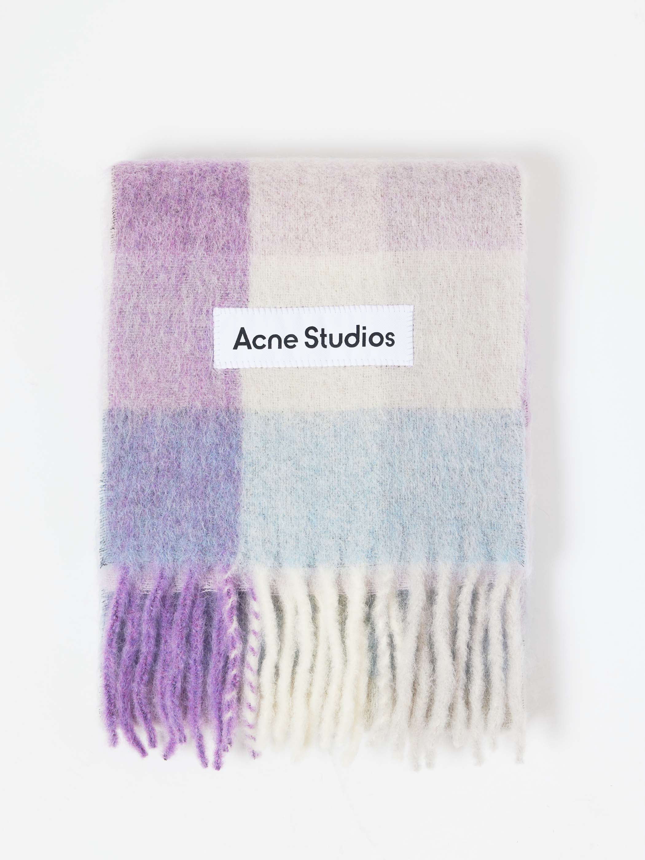 Mohair Checked Scarf