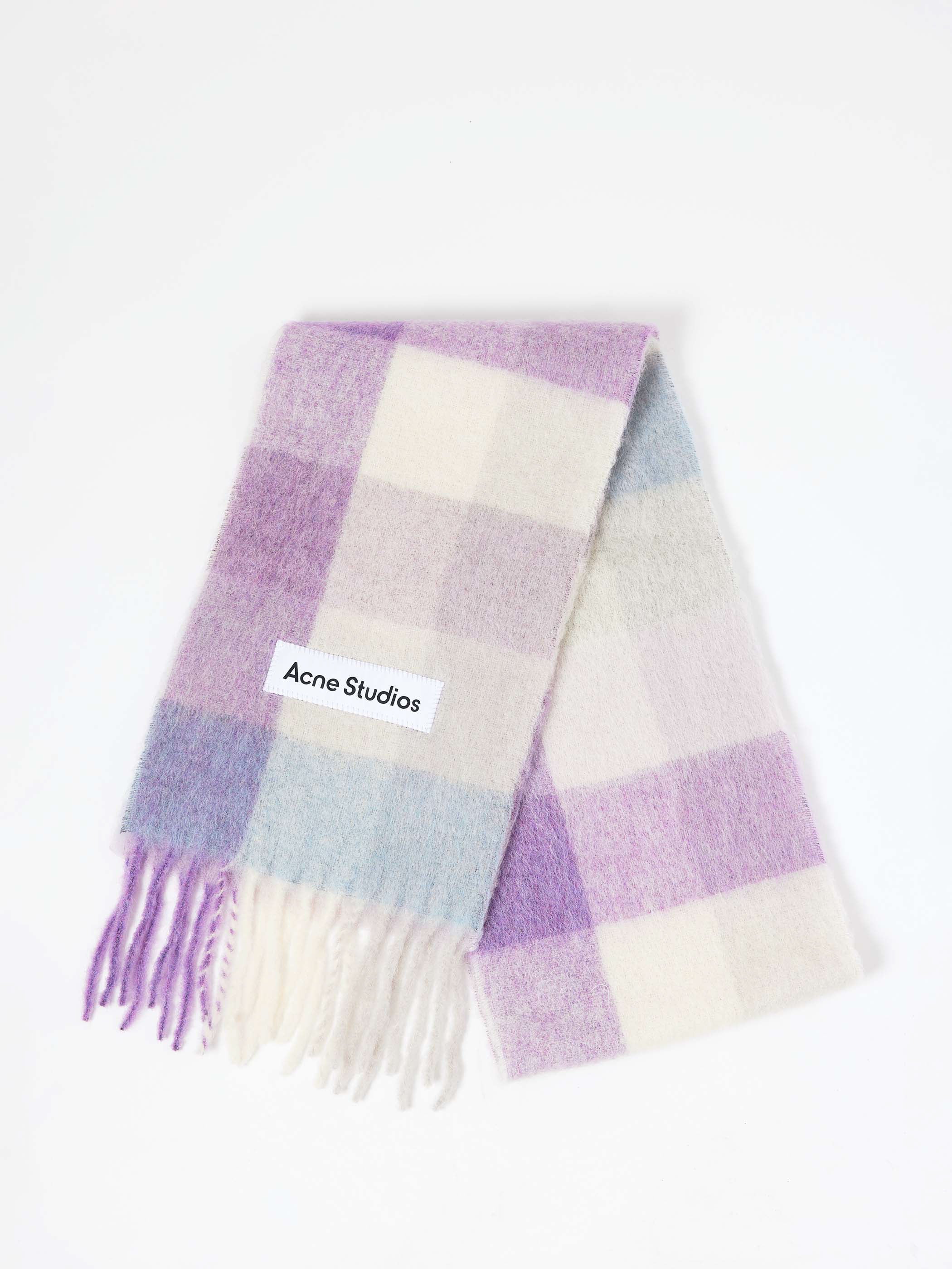 Mohair Checked Scarf