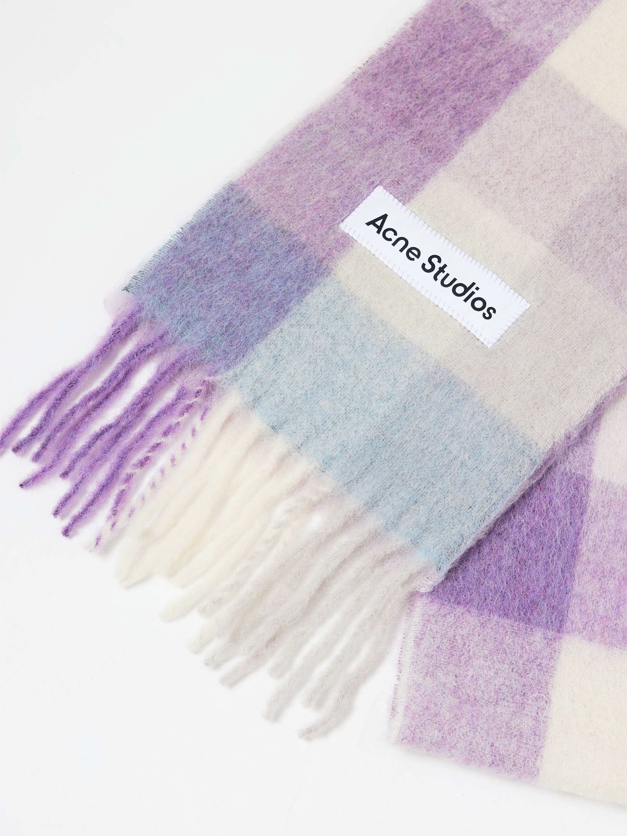 Mohair Checked Scarf