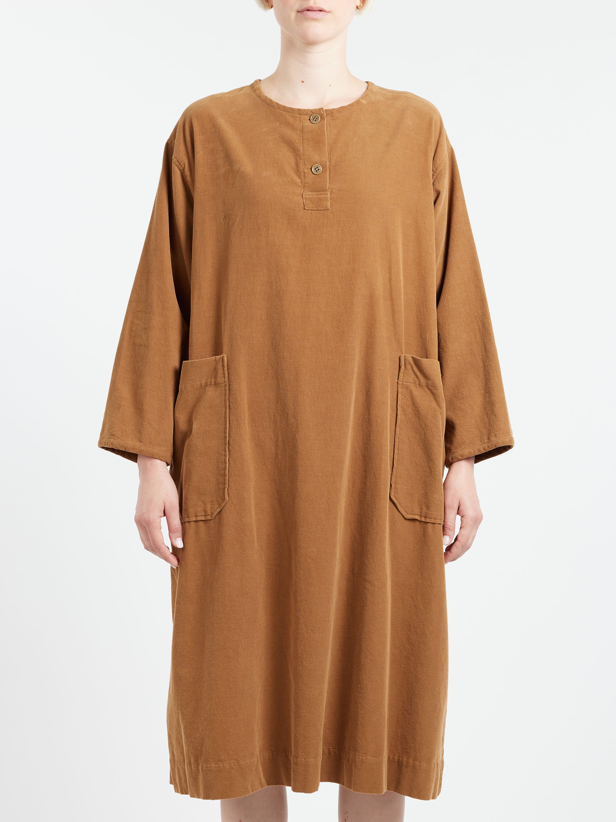 Corduroy Henley Dress