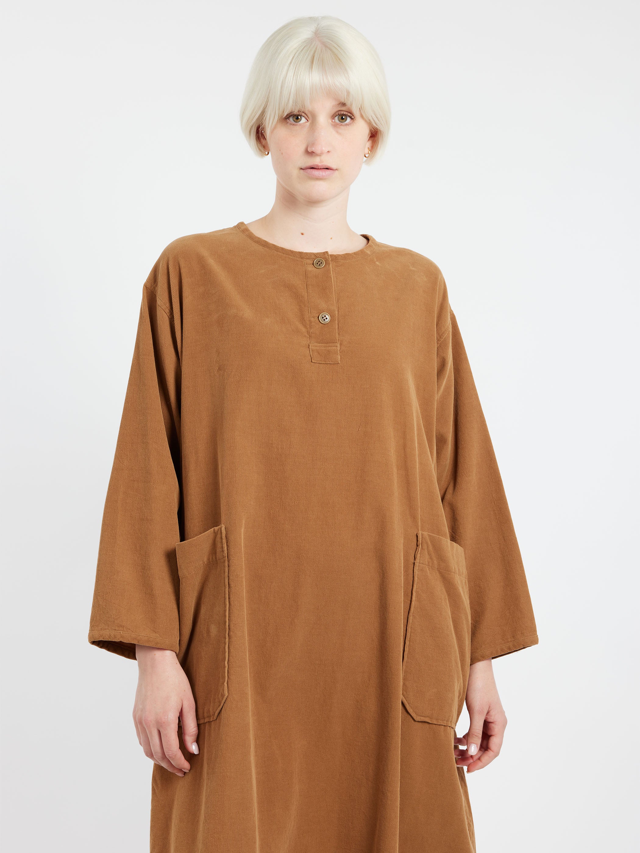 Corduroy Henley Dress