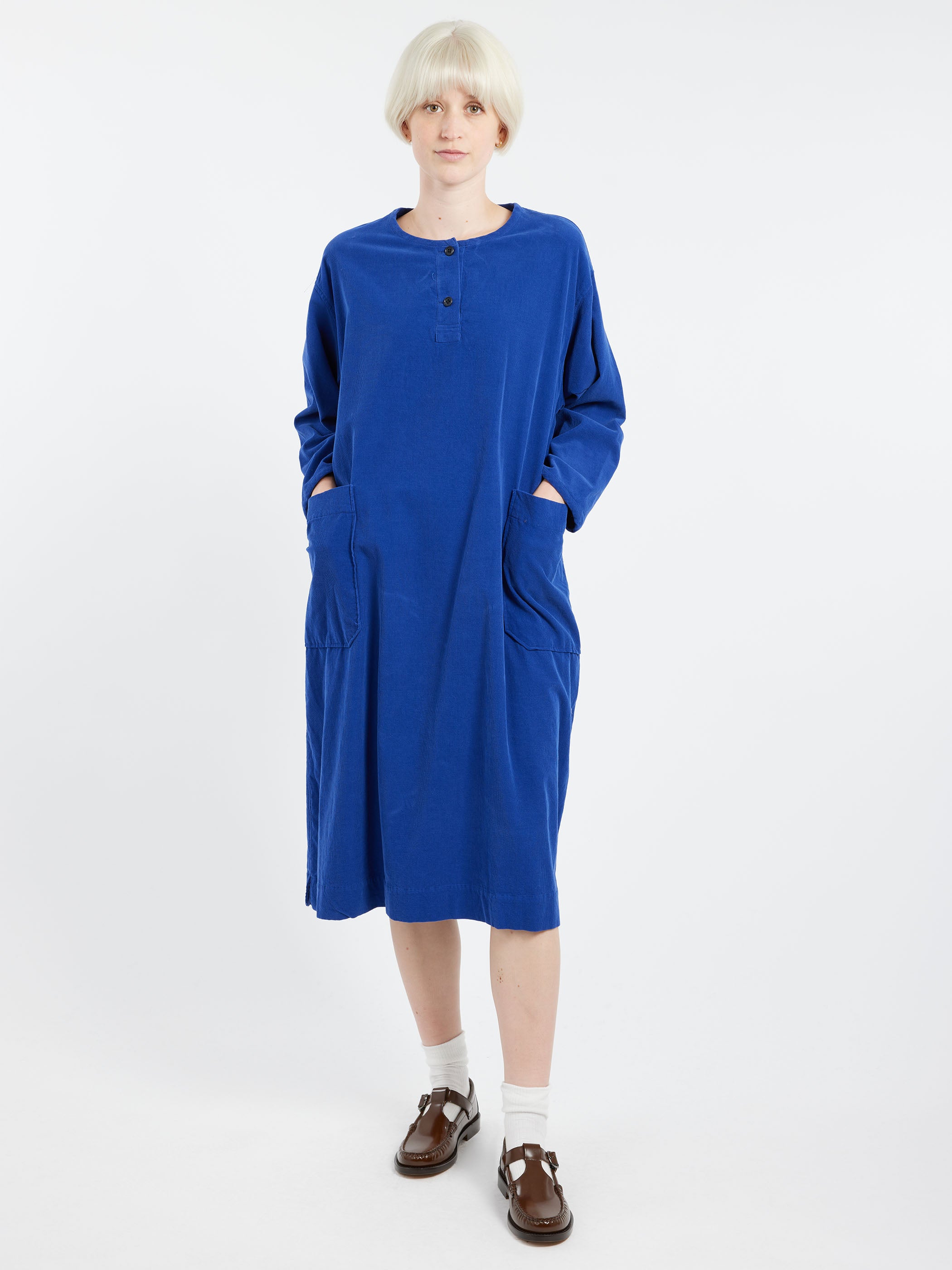 Corduroy Henley Dress