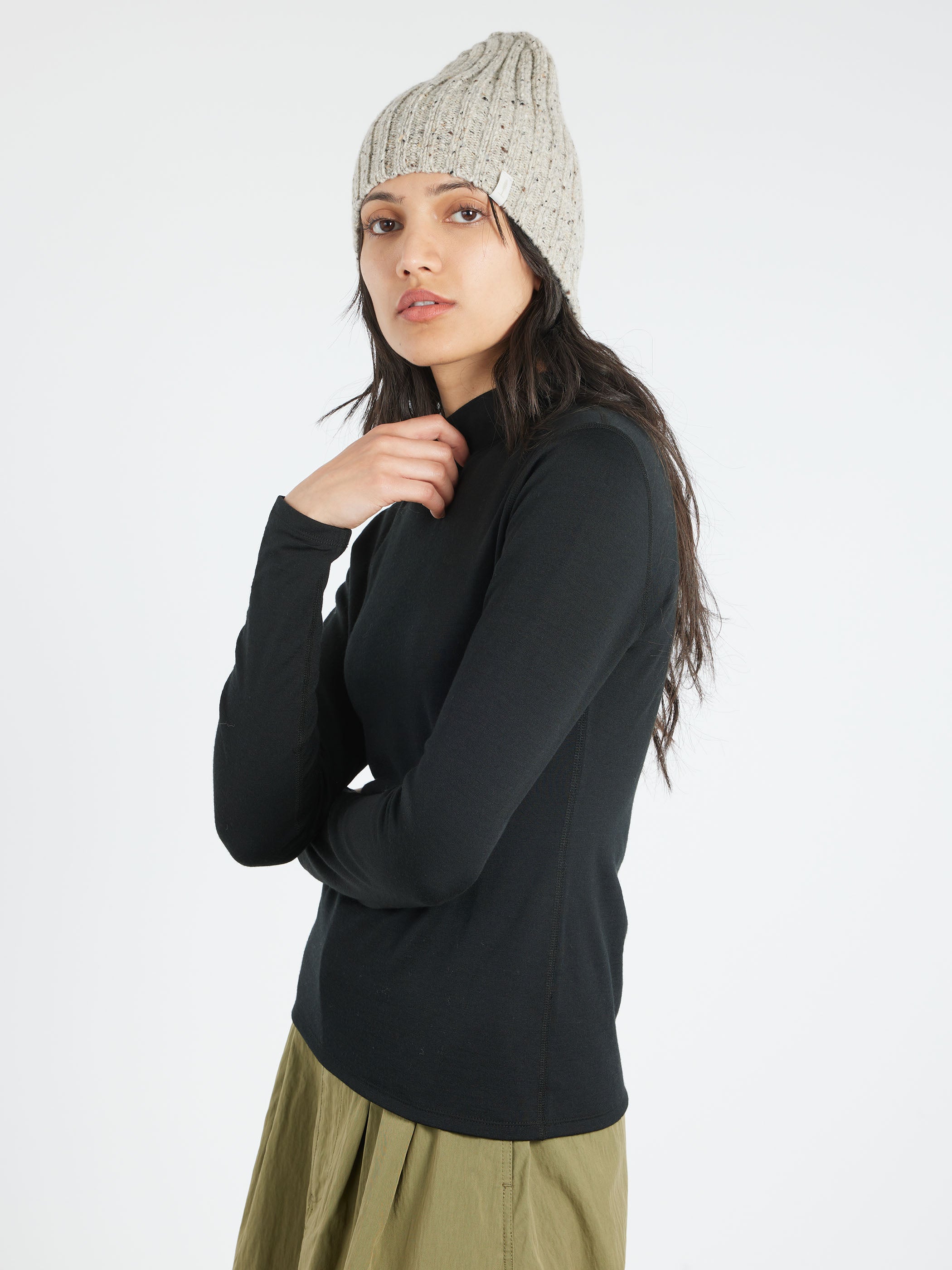 The 195 Merino Fitted Mockneck