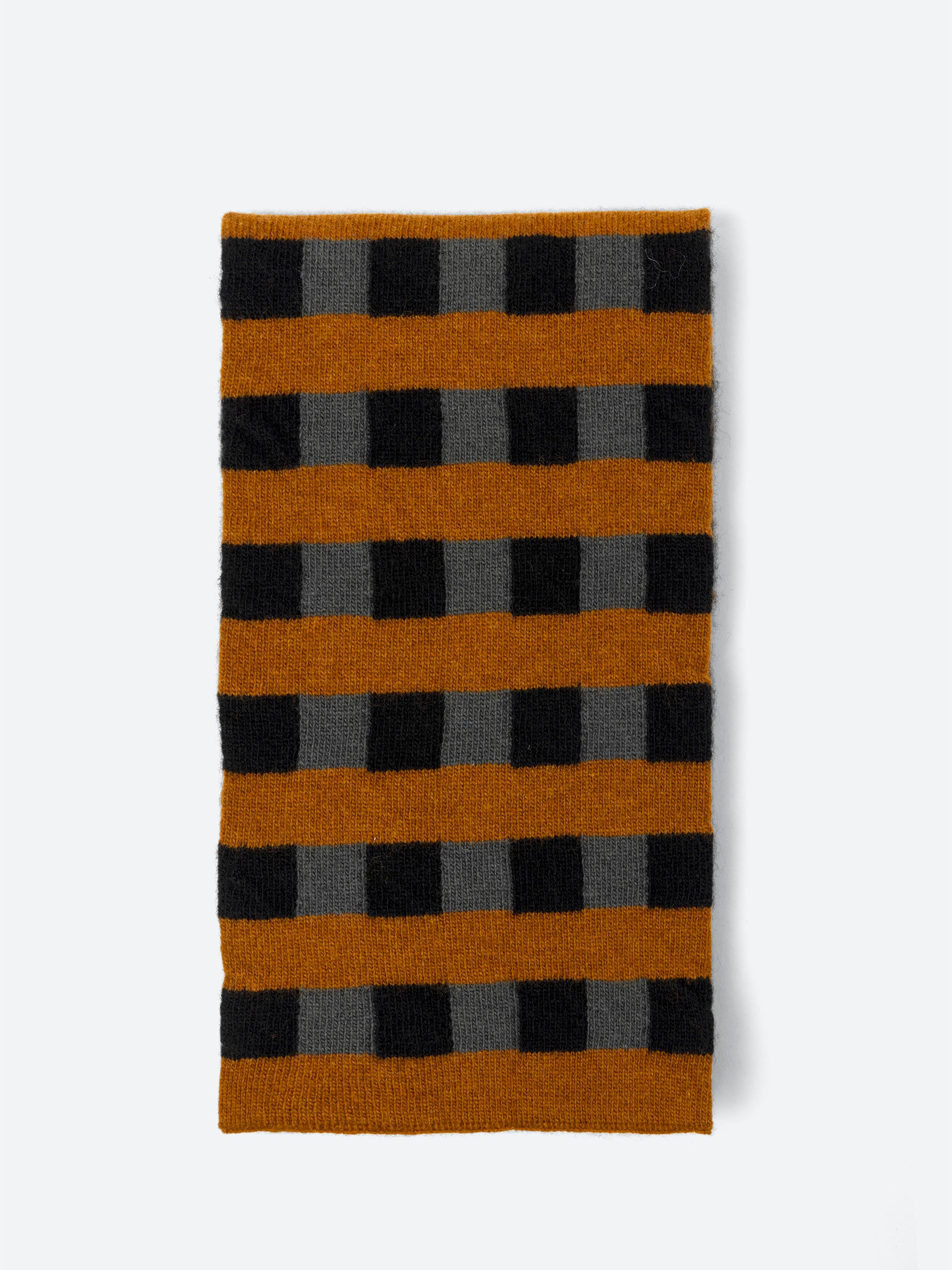 Small Check & Stripe Scarf