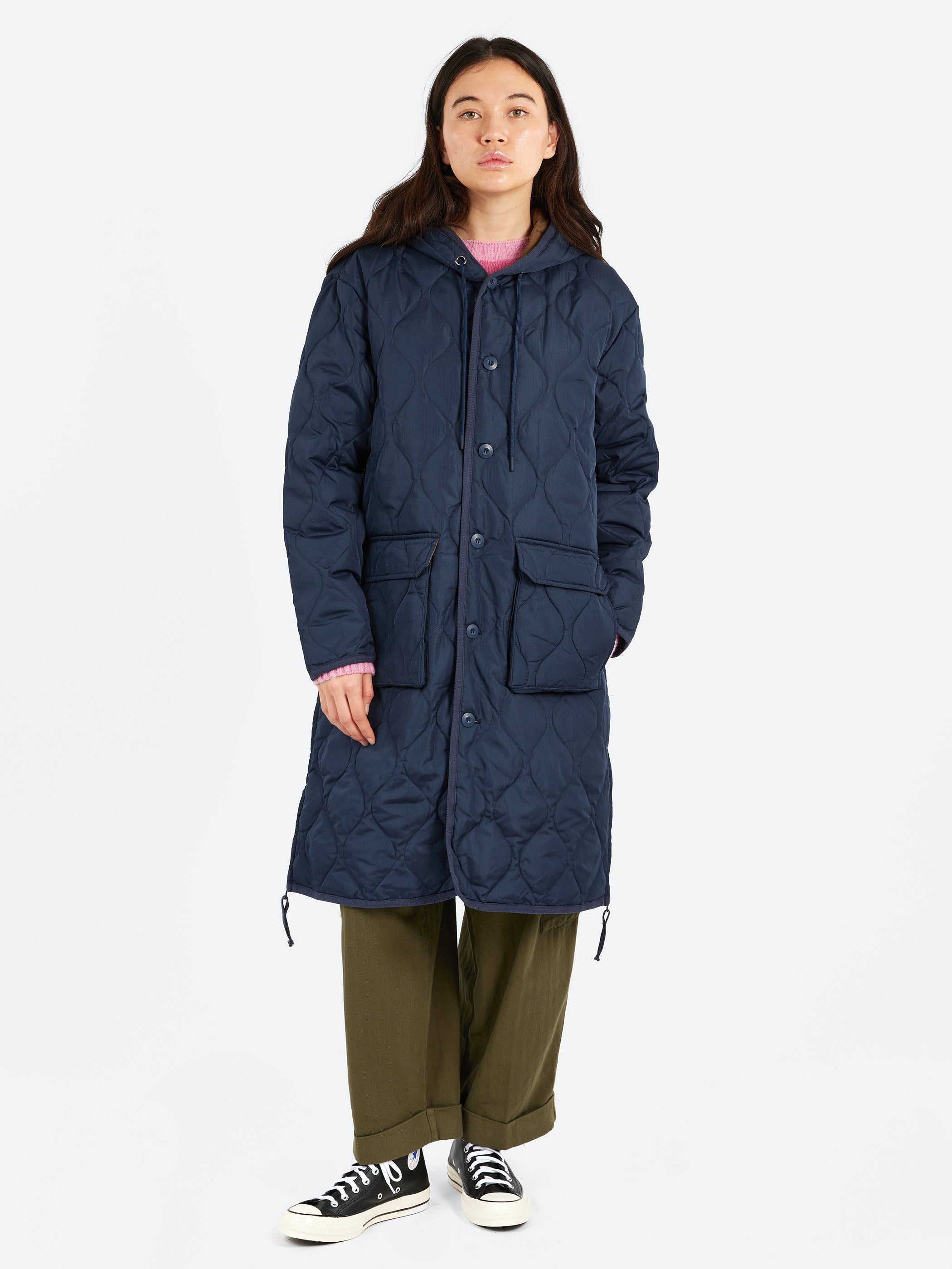 Military Hood Long Down Coat