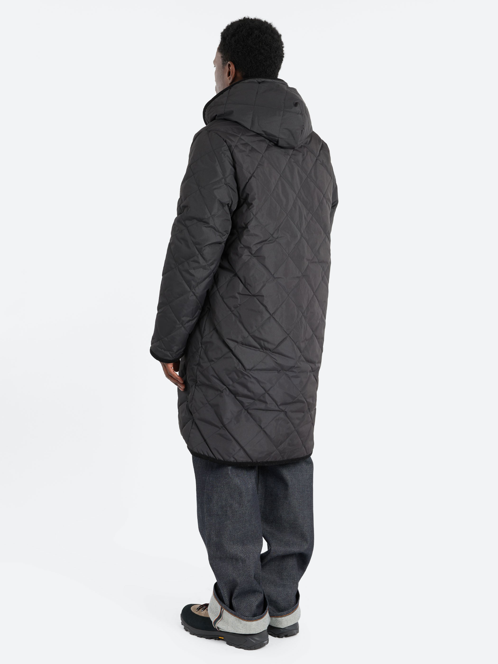 Reversible Piping Hood Long Coat