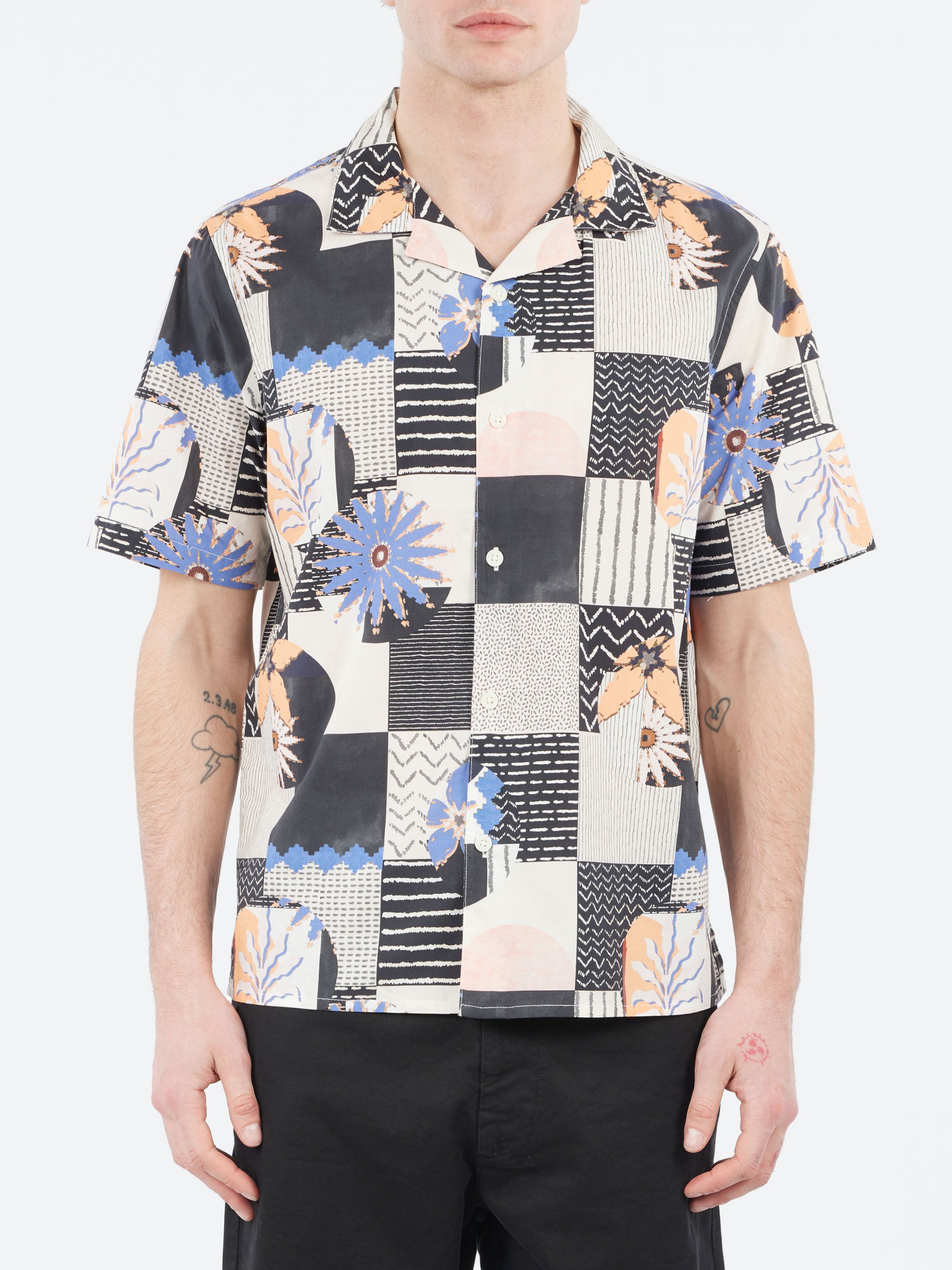 Didcot Grid Floral Short Sleeve Shirt