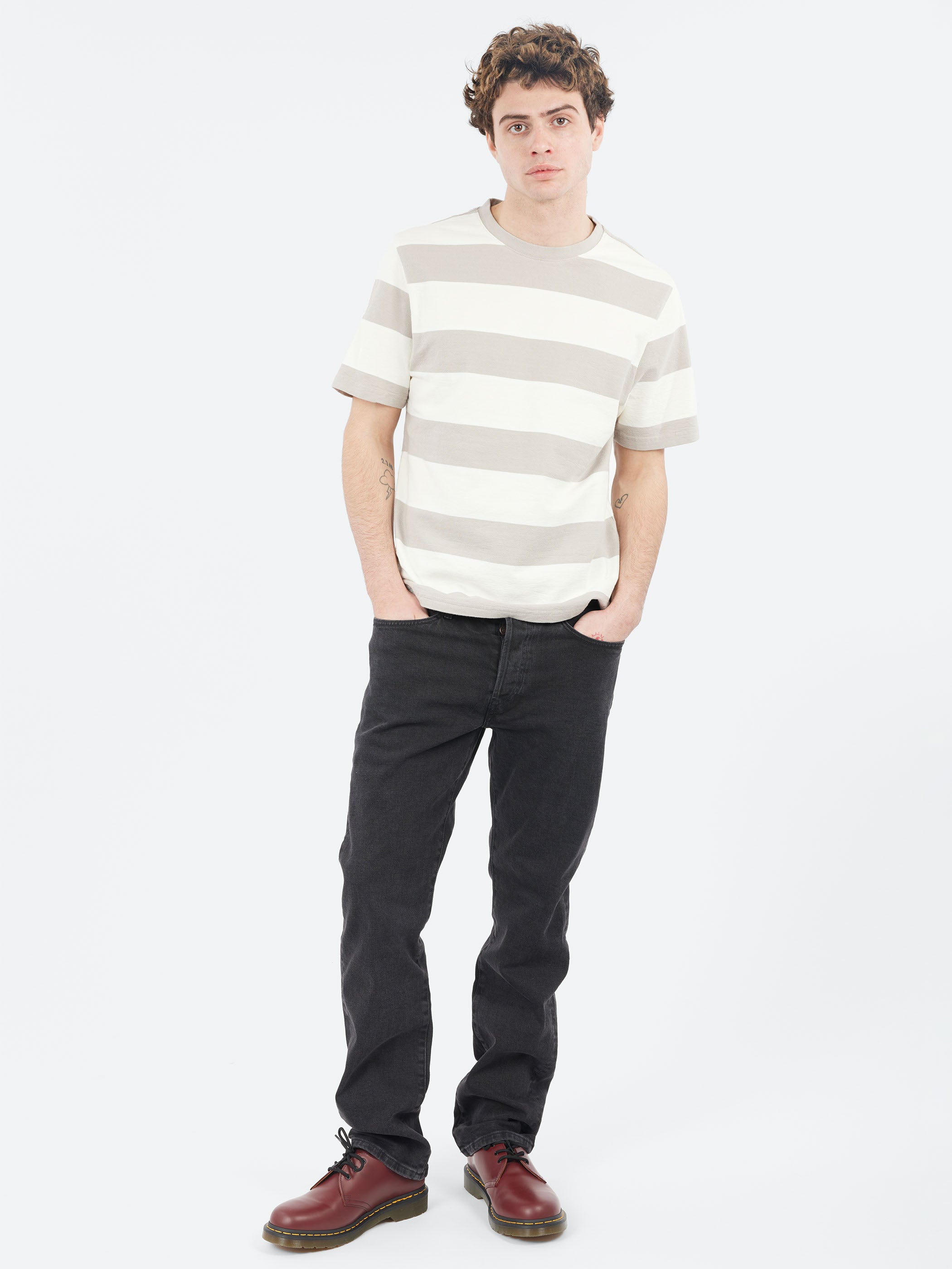 Dean Stripe Textured T-Shirt