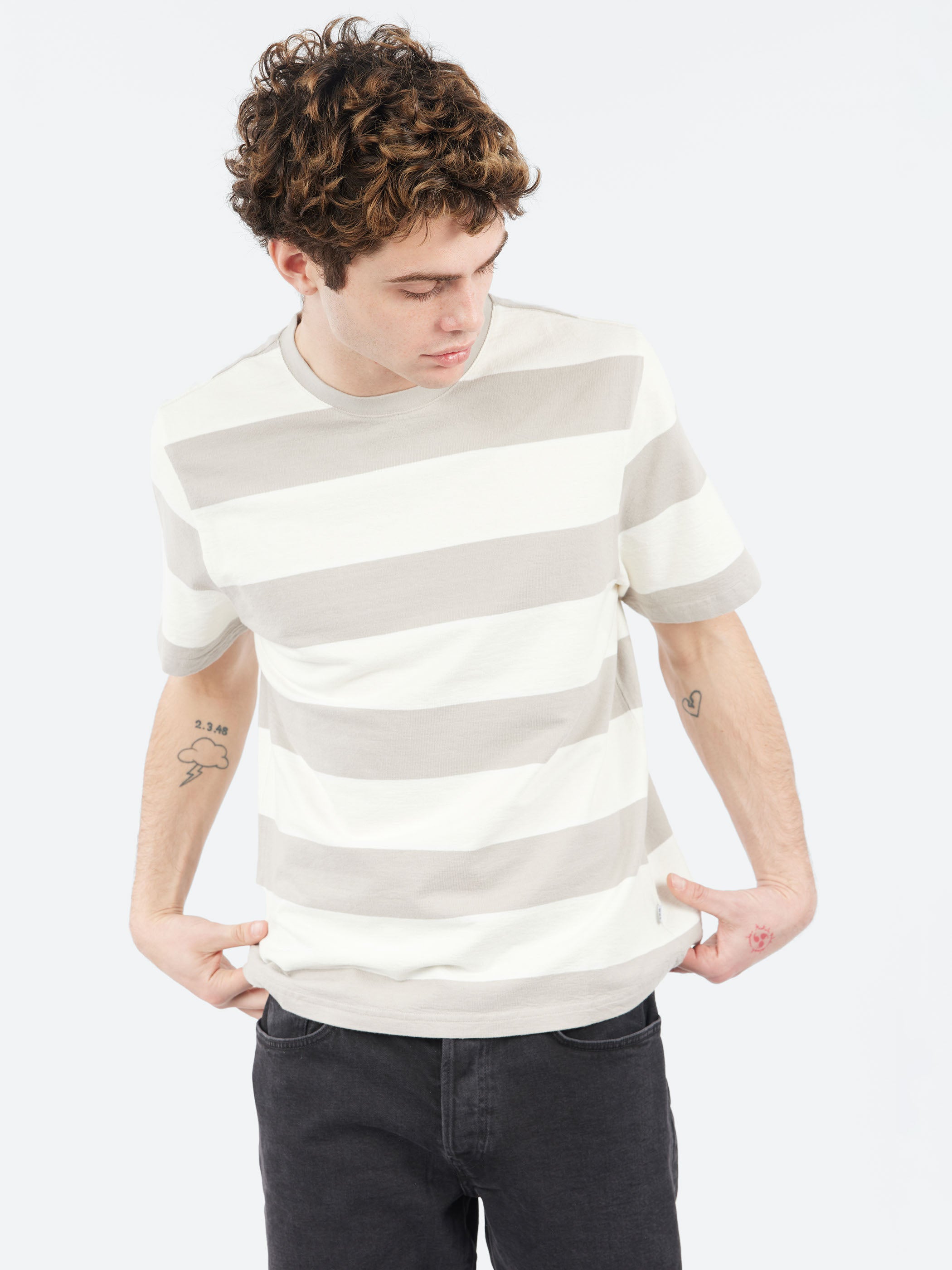 Dean Stripe Textured T-Shirt