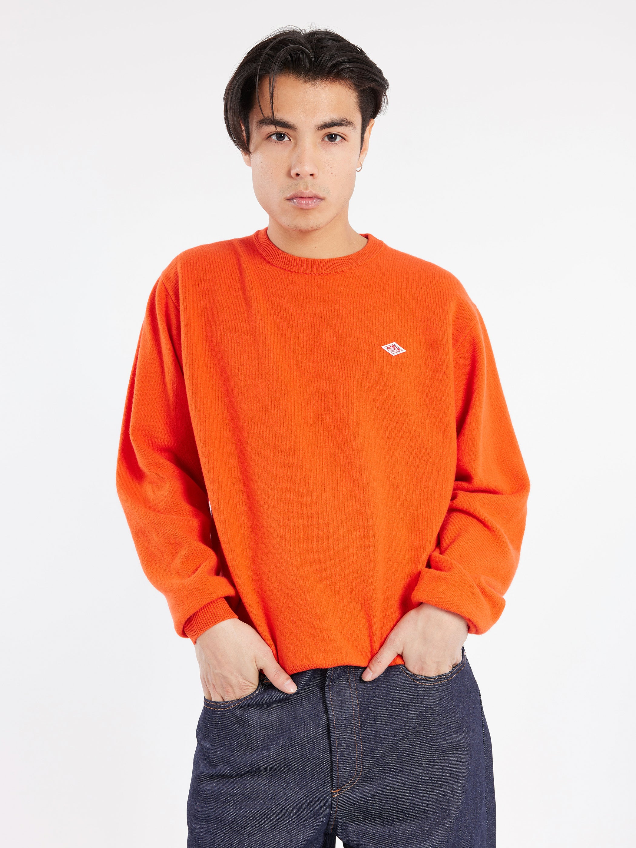 Lambswool Crew Neck Knit Pullover