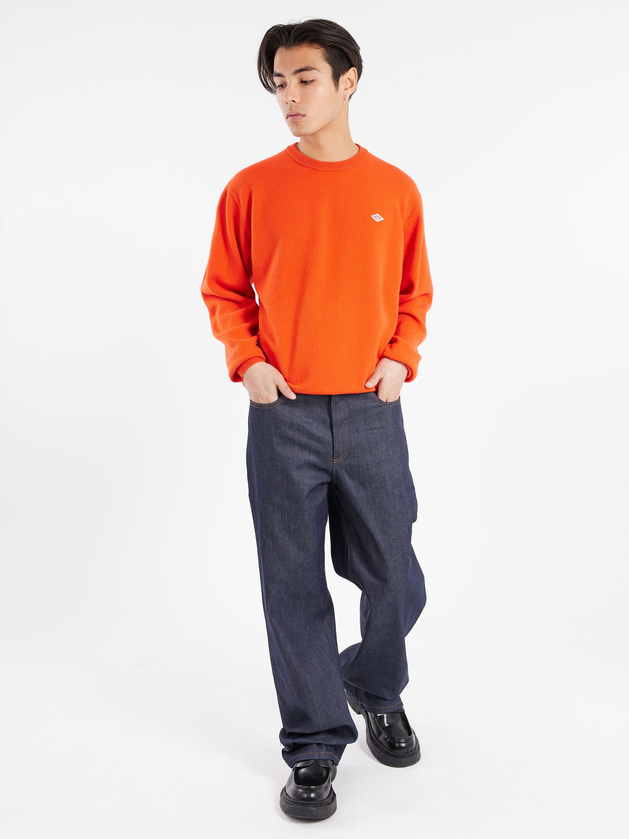 Lambswool Crew Neck Knit Pullover