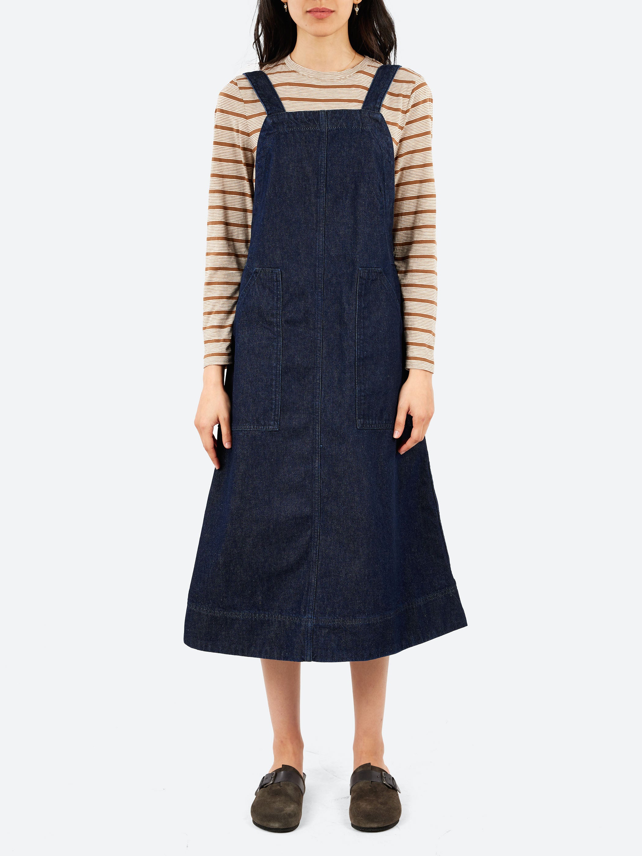 Patch Pocket Denim Dungaree Dress