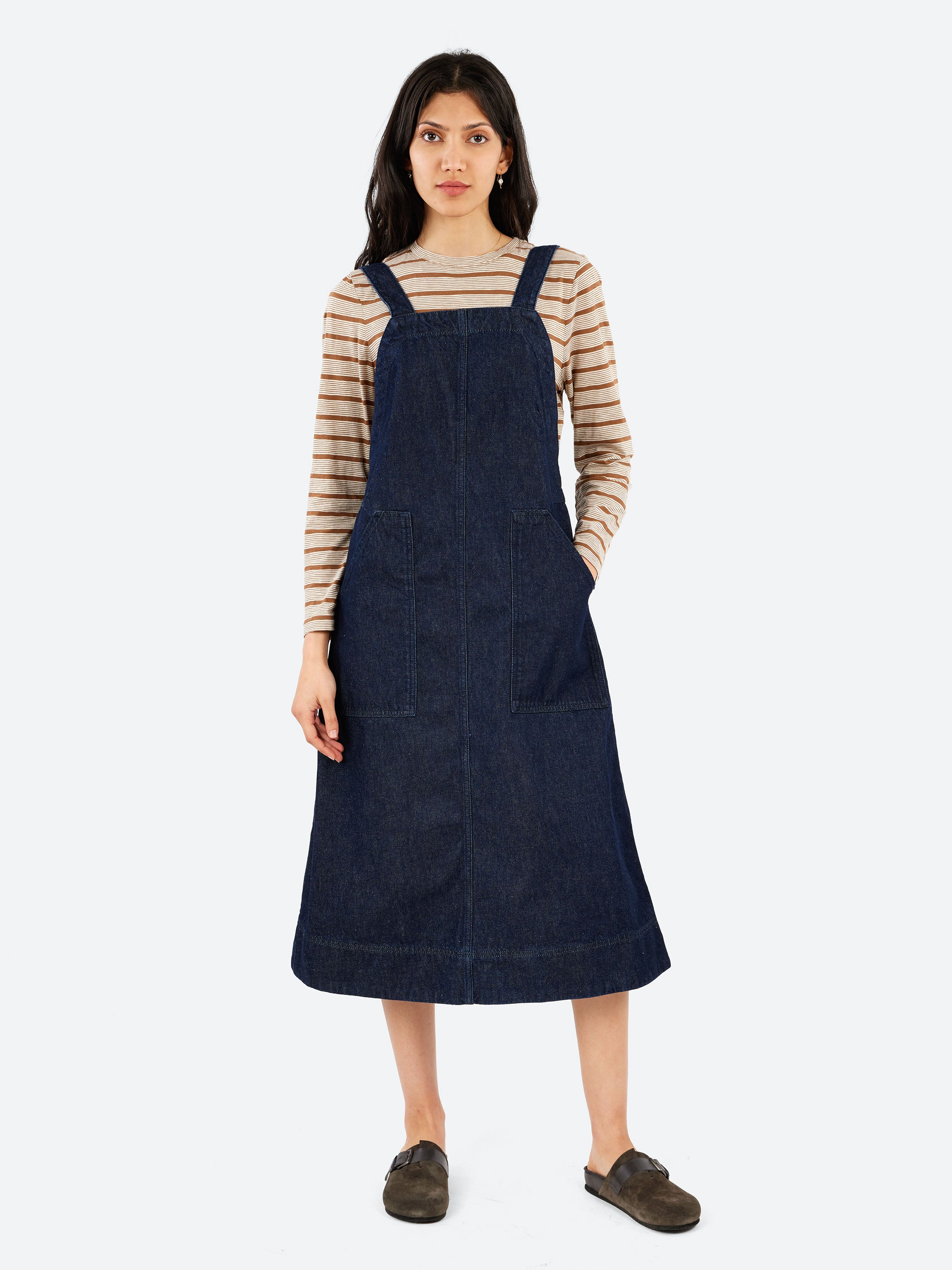 Patch Pocket Denim Dungaree Dress