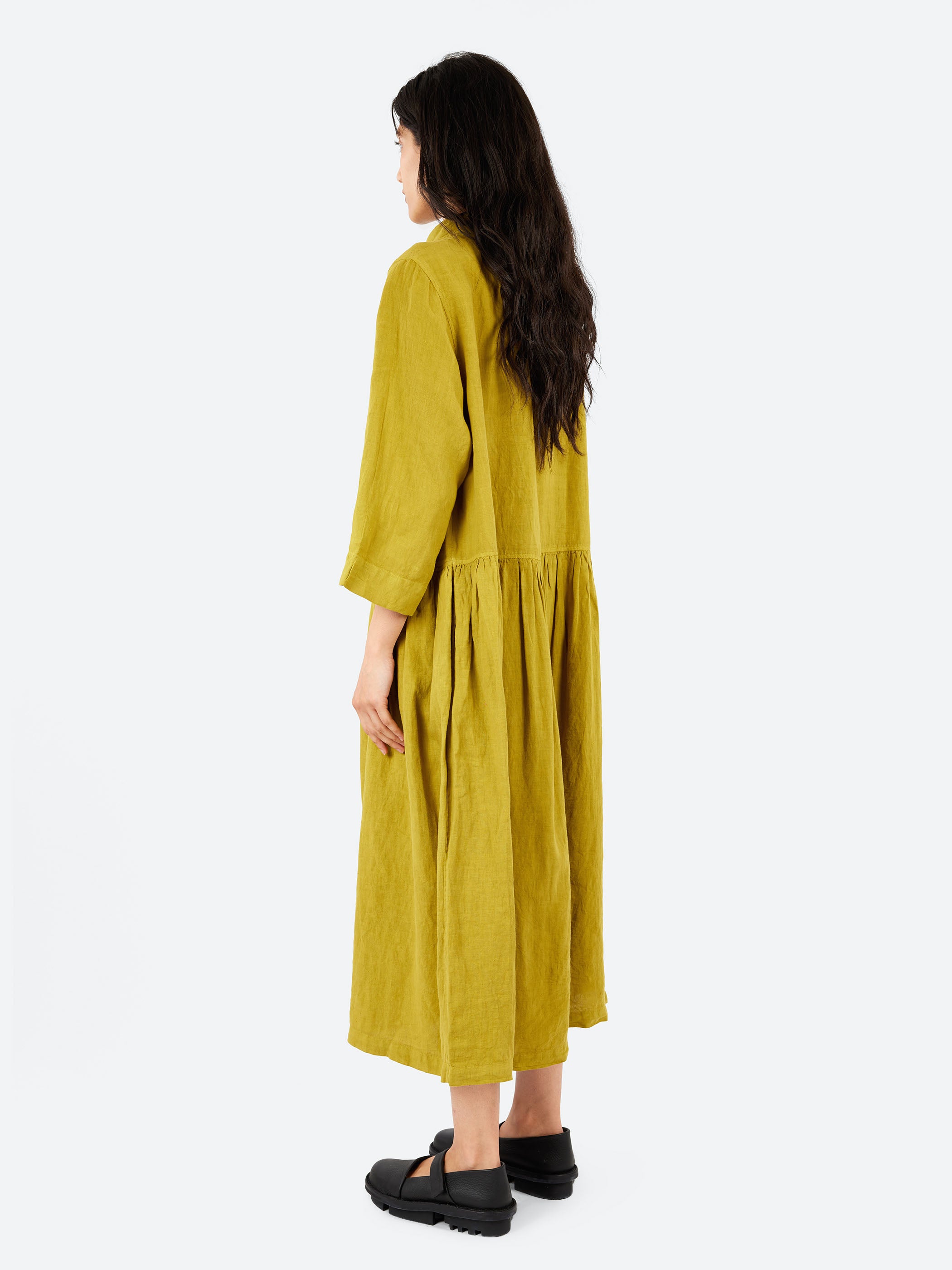 Garment Dyed Linen Shirt Dress