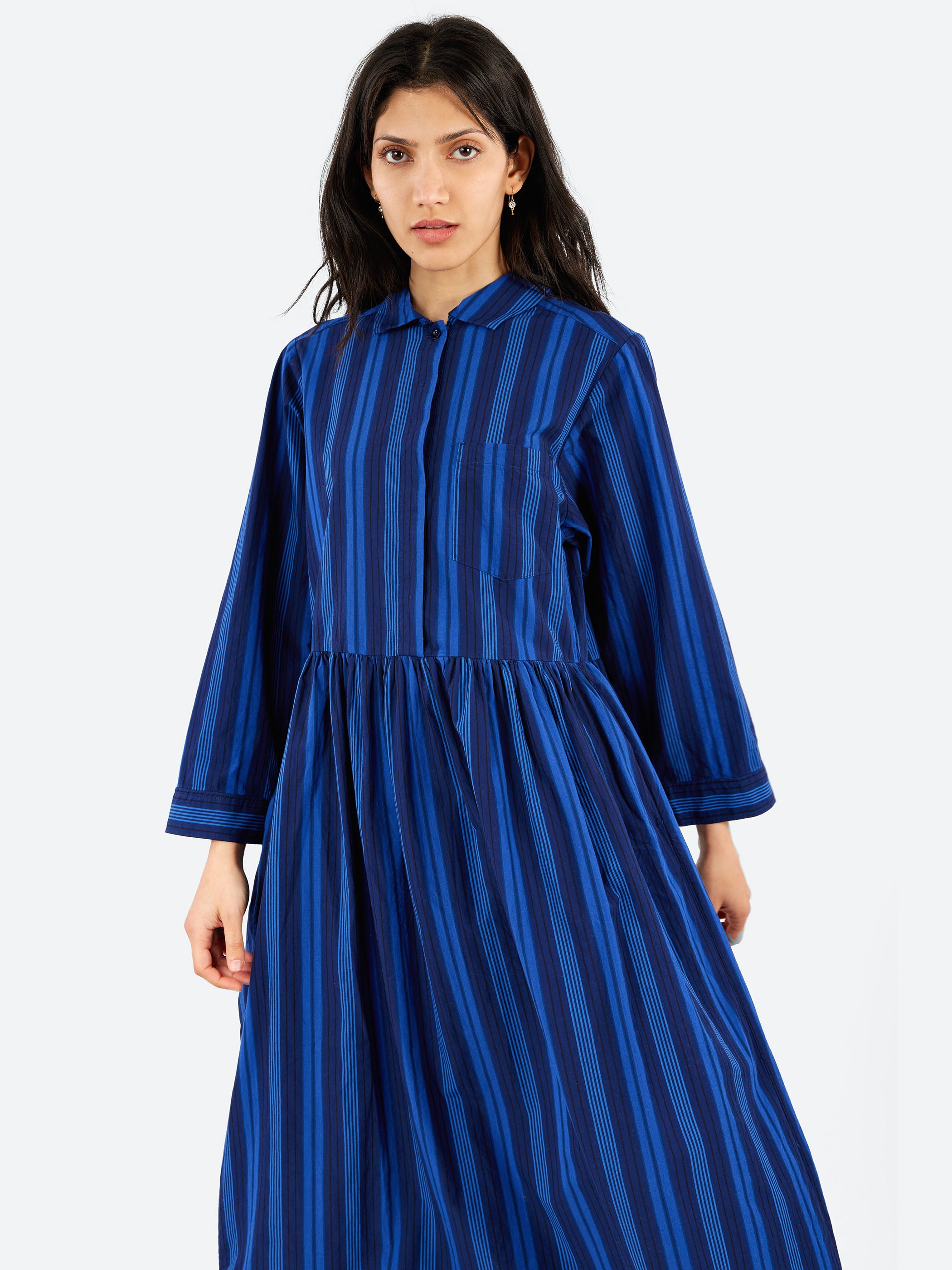 Stripe Poplin Shirt Dress