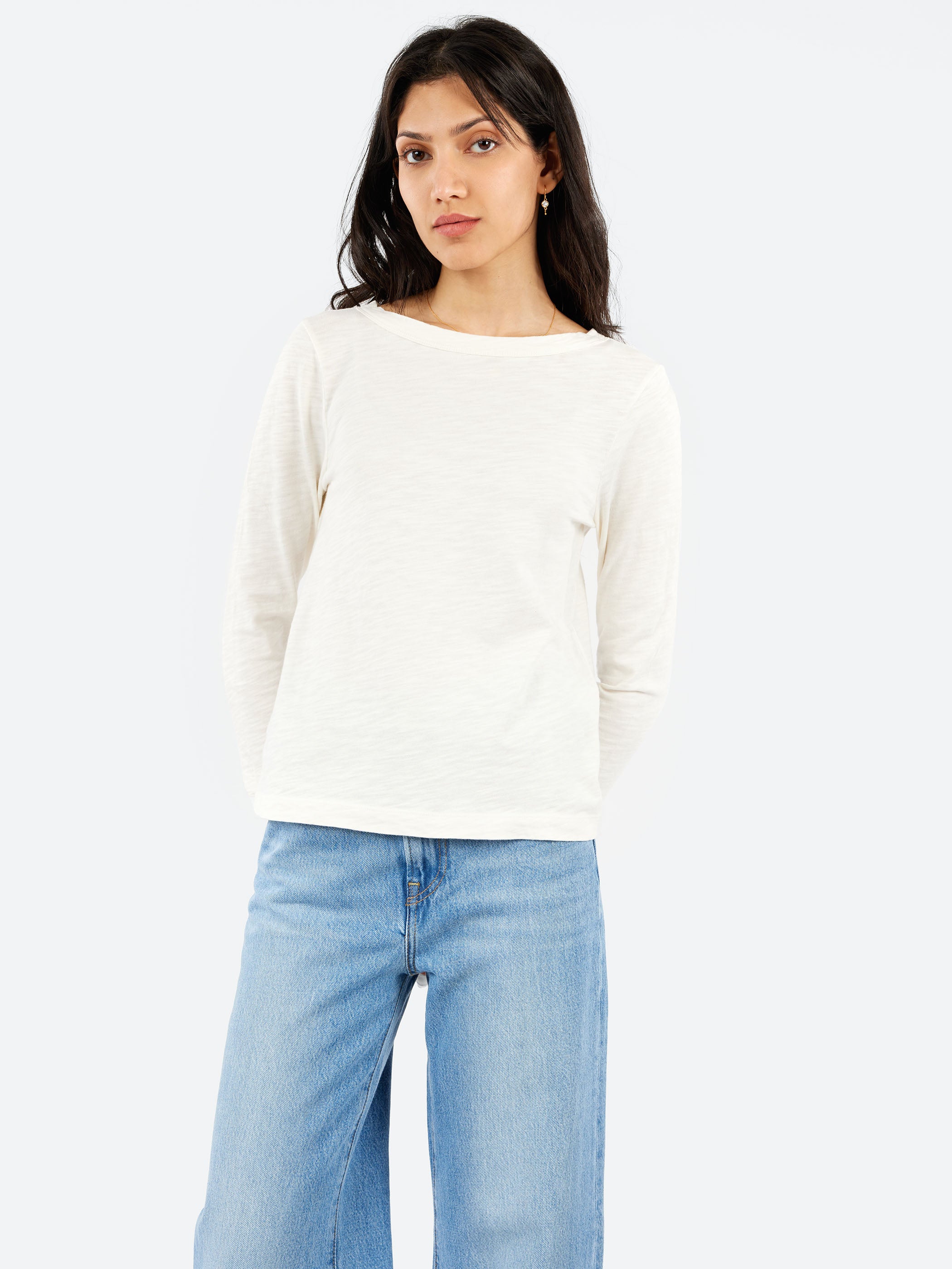 Lia Garment Dyed Boat Neck Tee