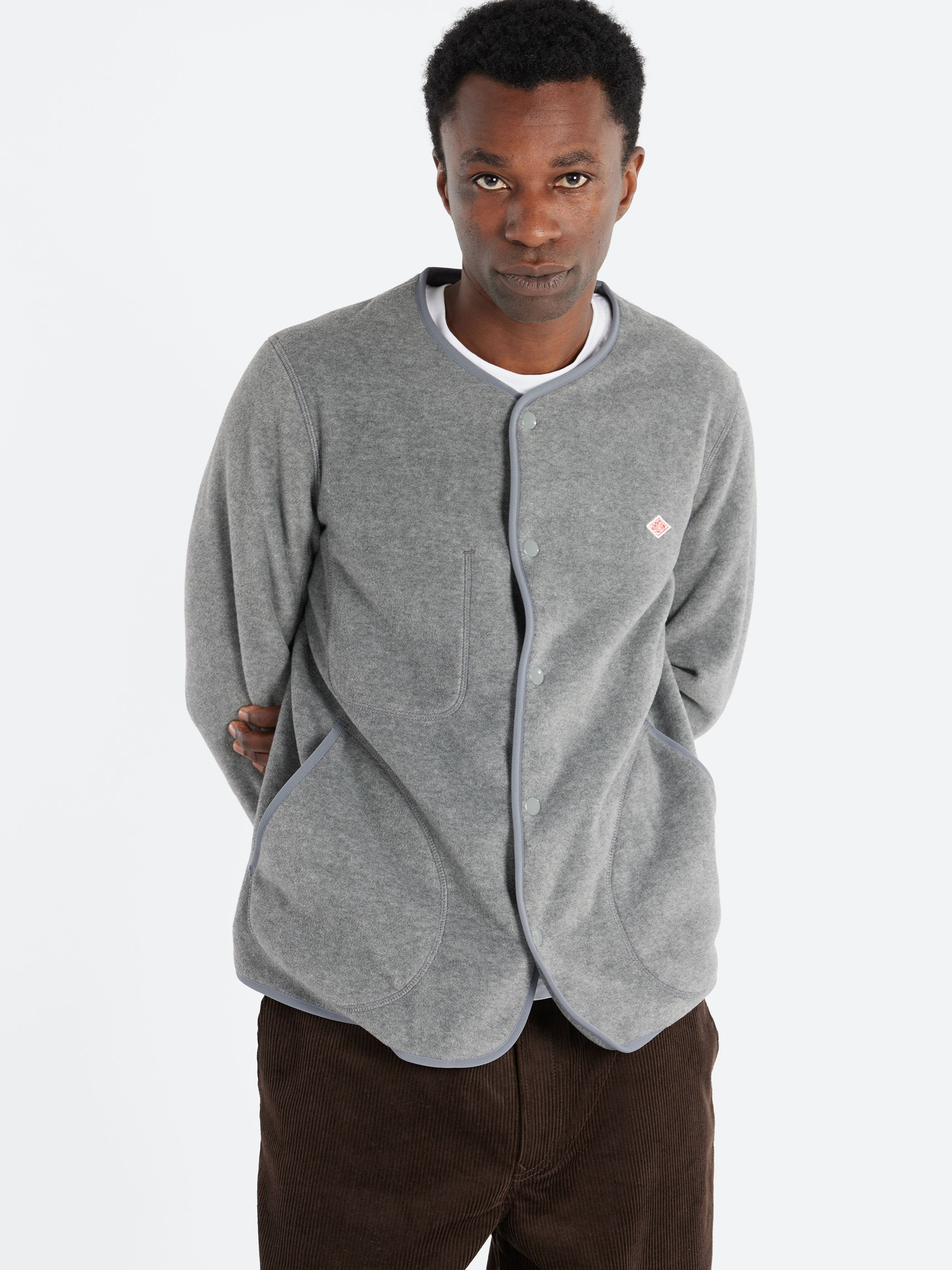 Collarless Fleece Jacket