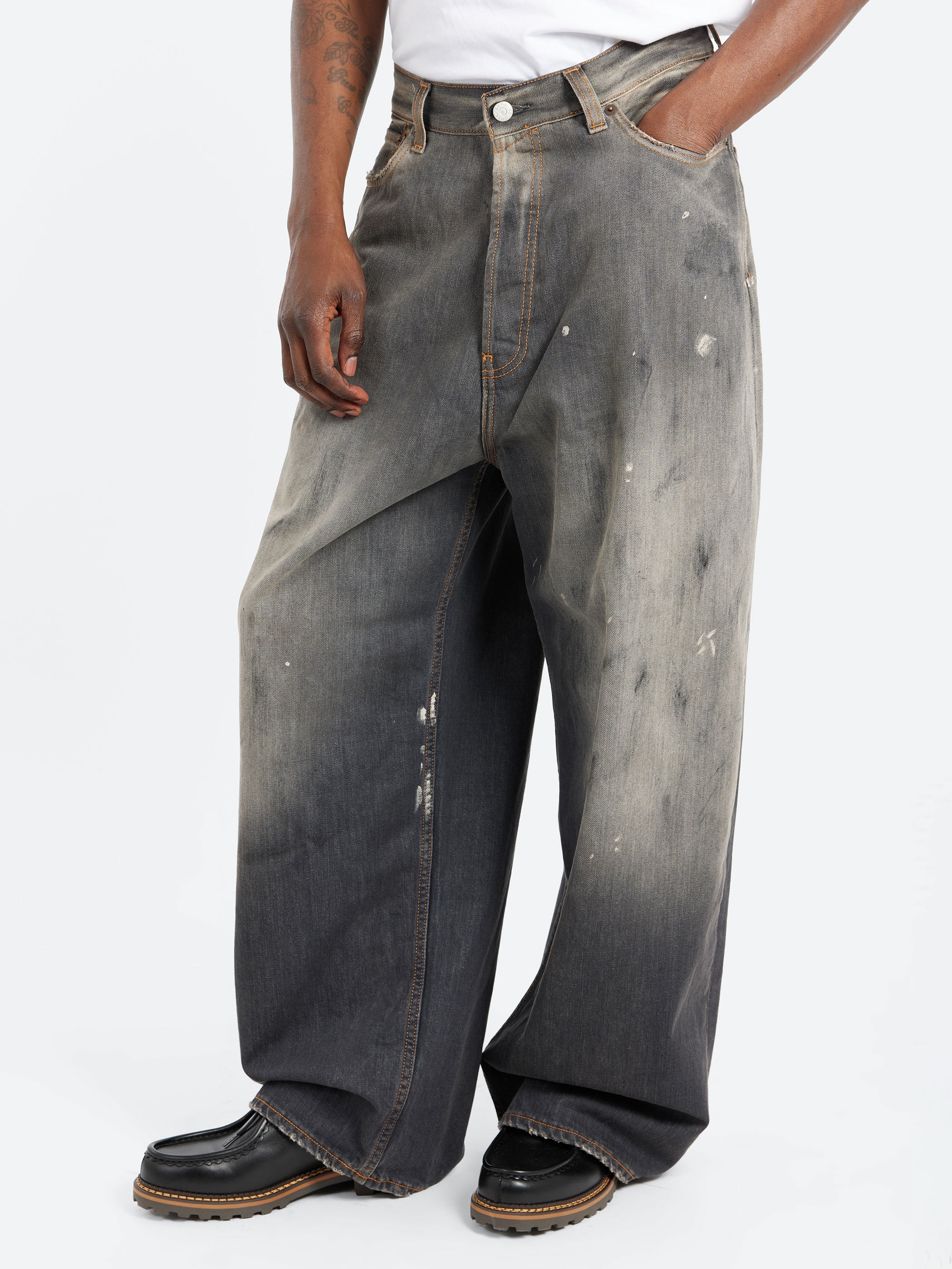 Acne Studios - Mece Straight Fit Jeans in Dark Blue Trash – gravitypope