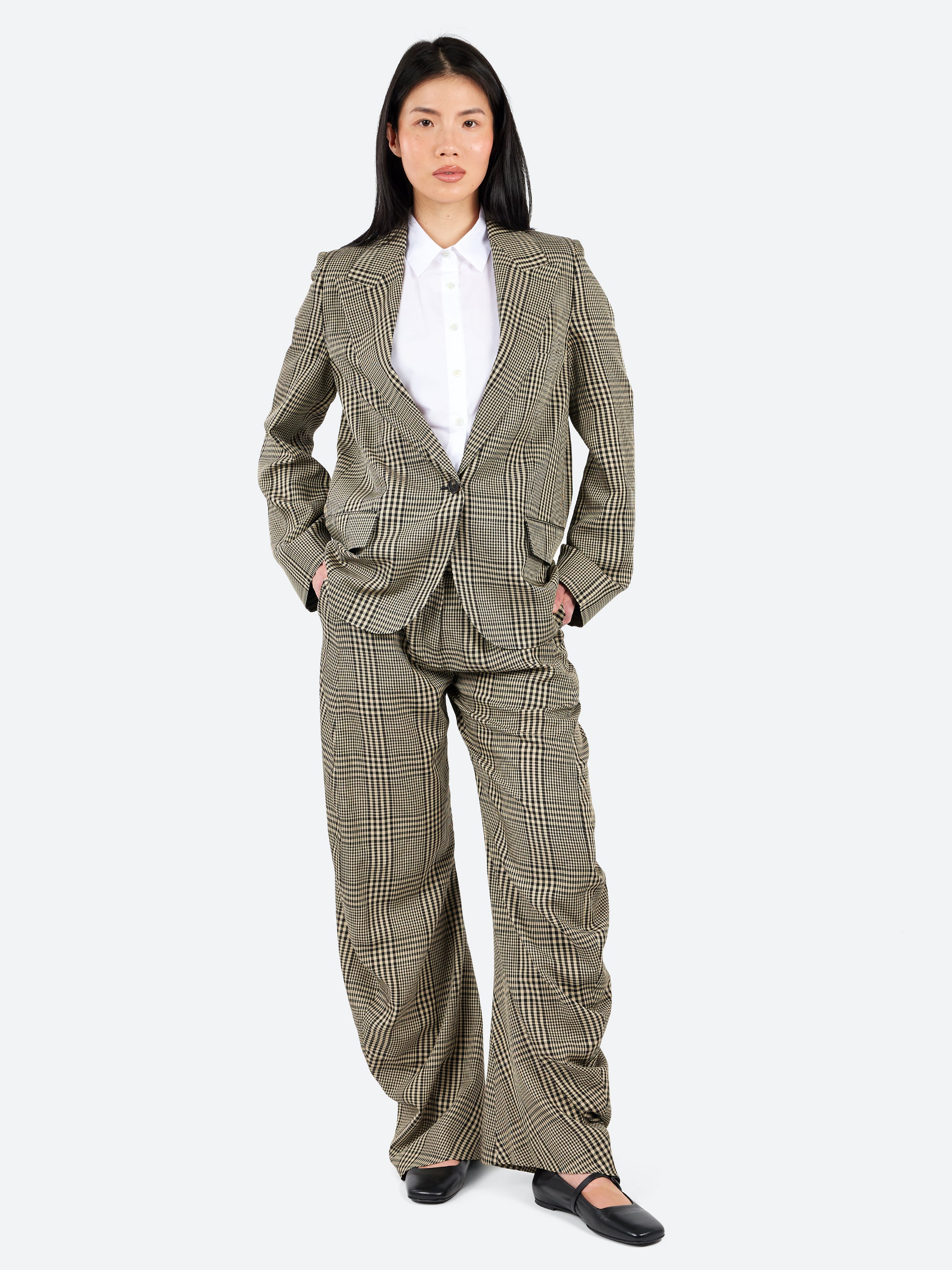 Plaid Tailored Trousers