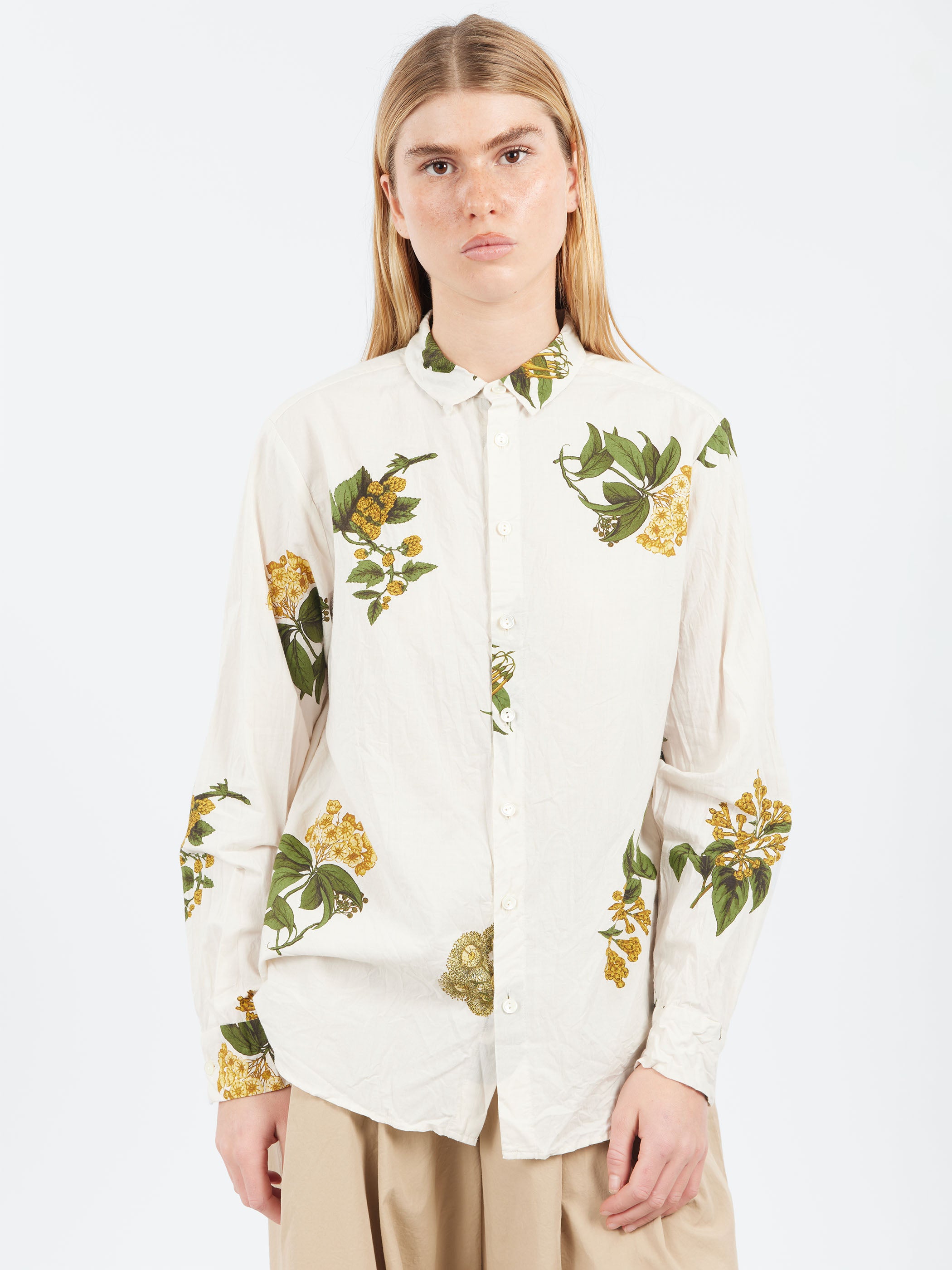 Summer Botanical Print Blouse