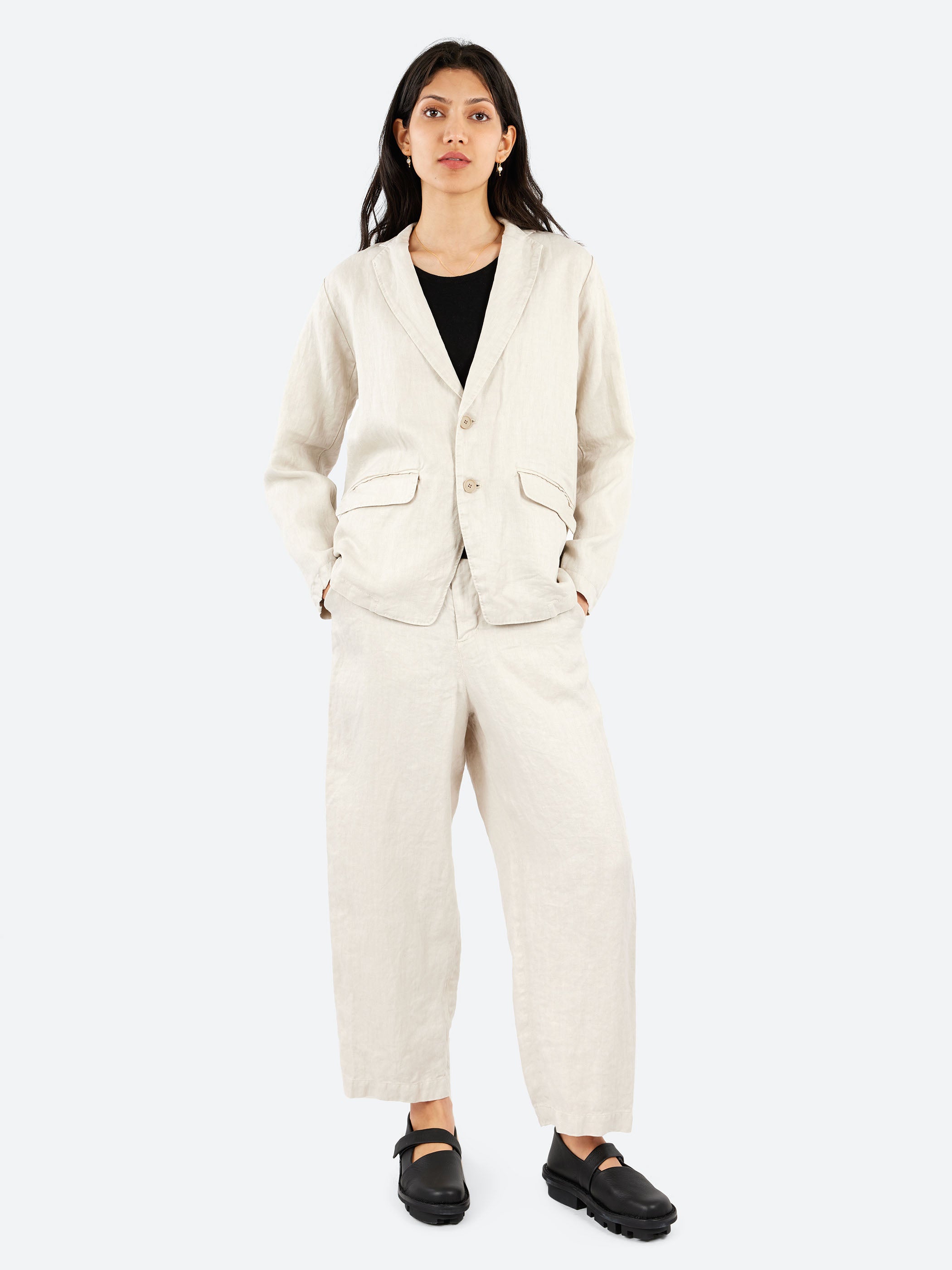 Linen Twill Wide Pants