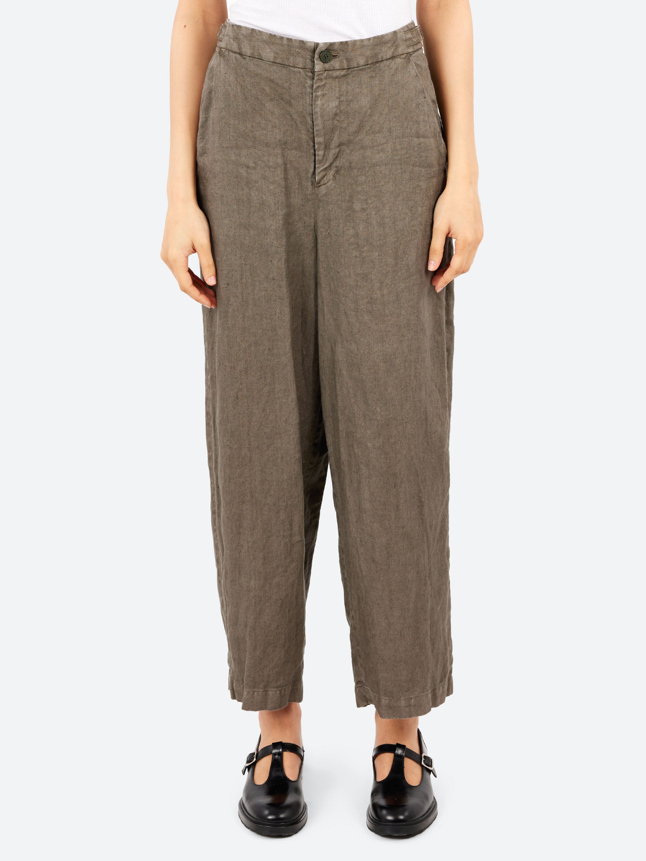 Linen Twill Wide Pants