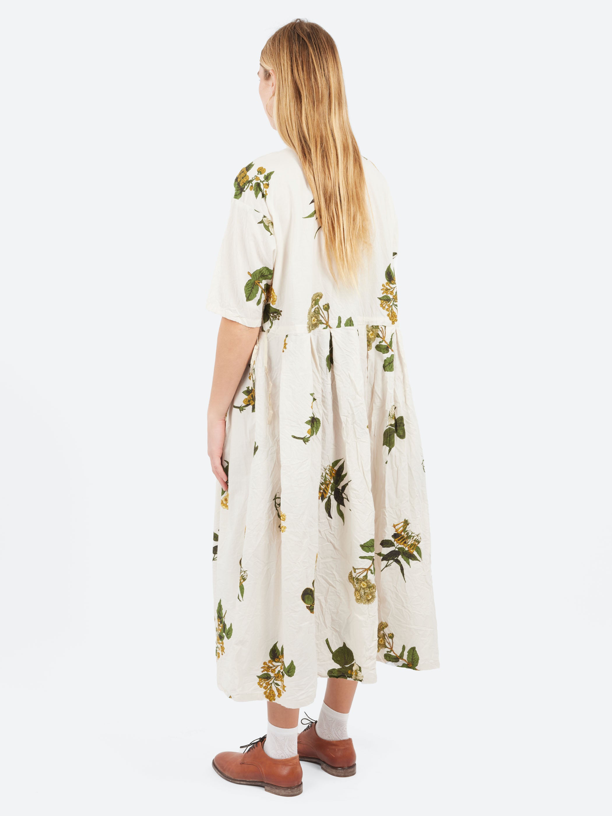 Summer Botanical Print Dress