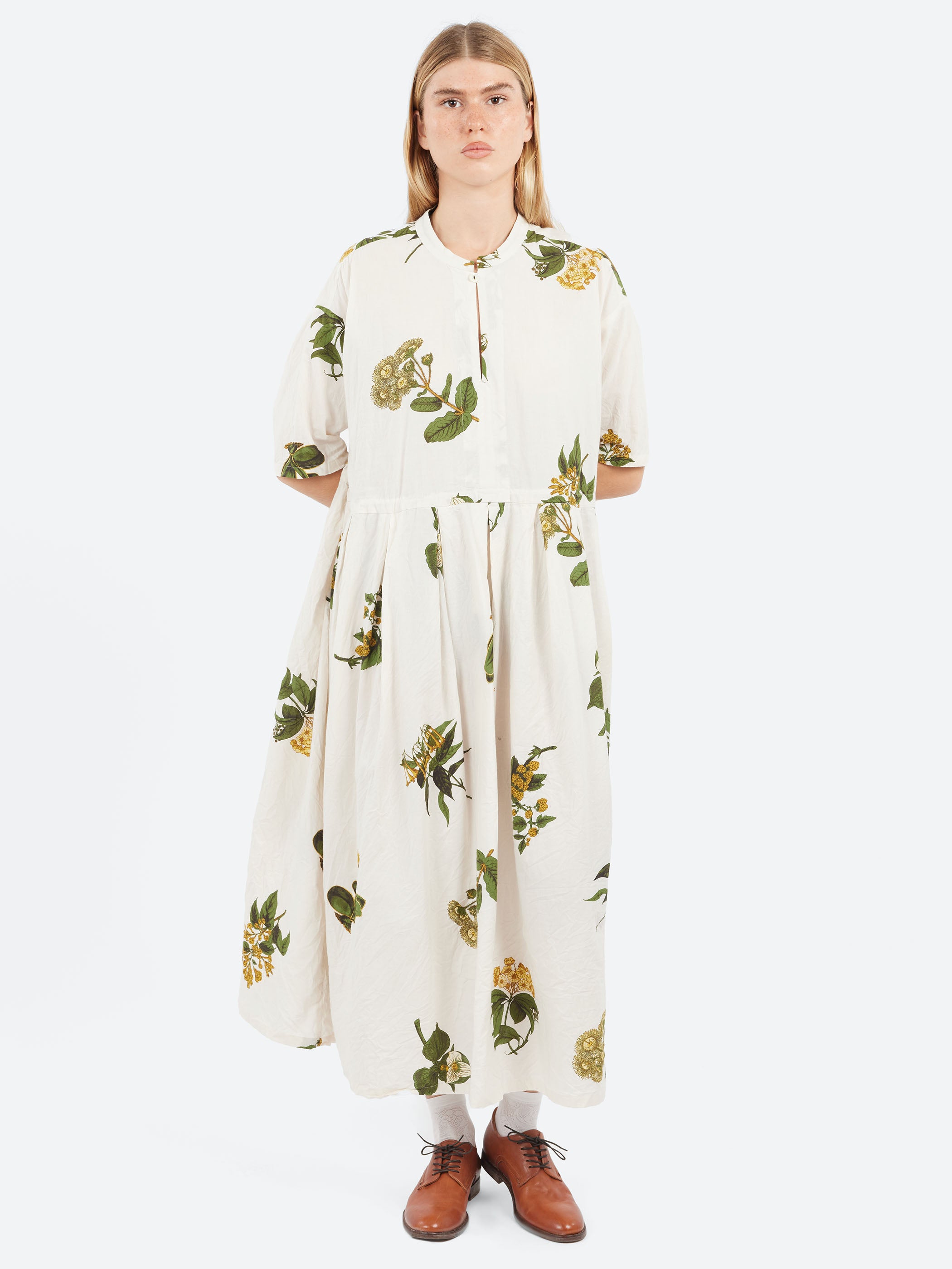 Summer Botanical Print Dress