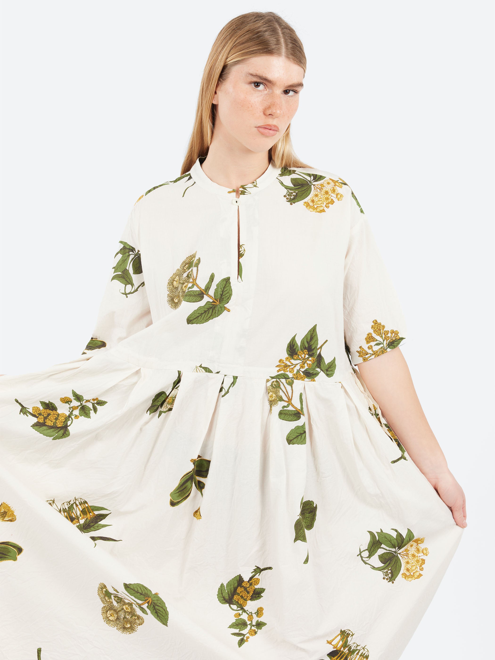 Summer Botanical Print Dress