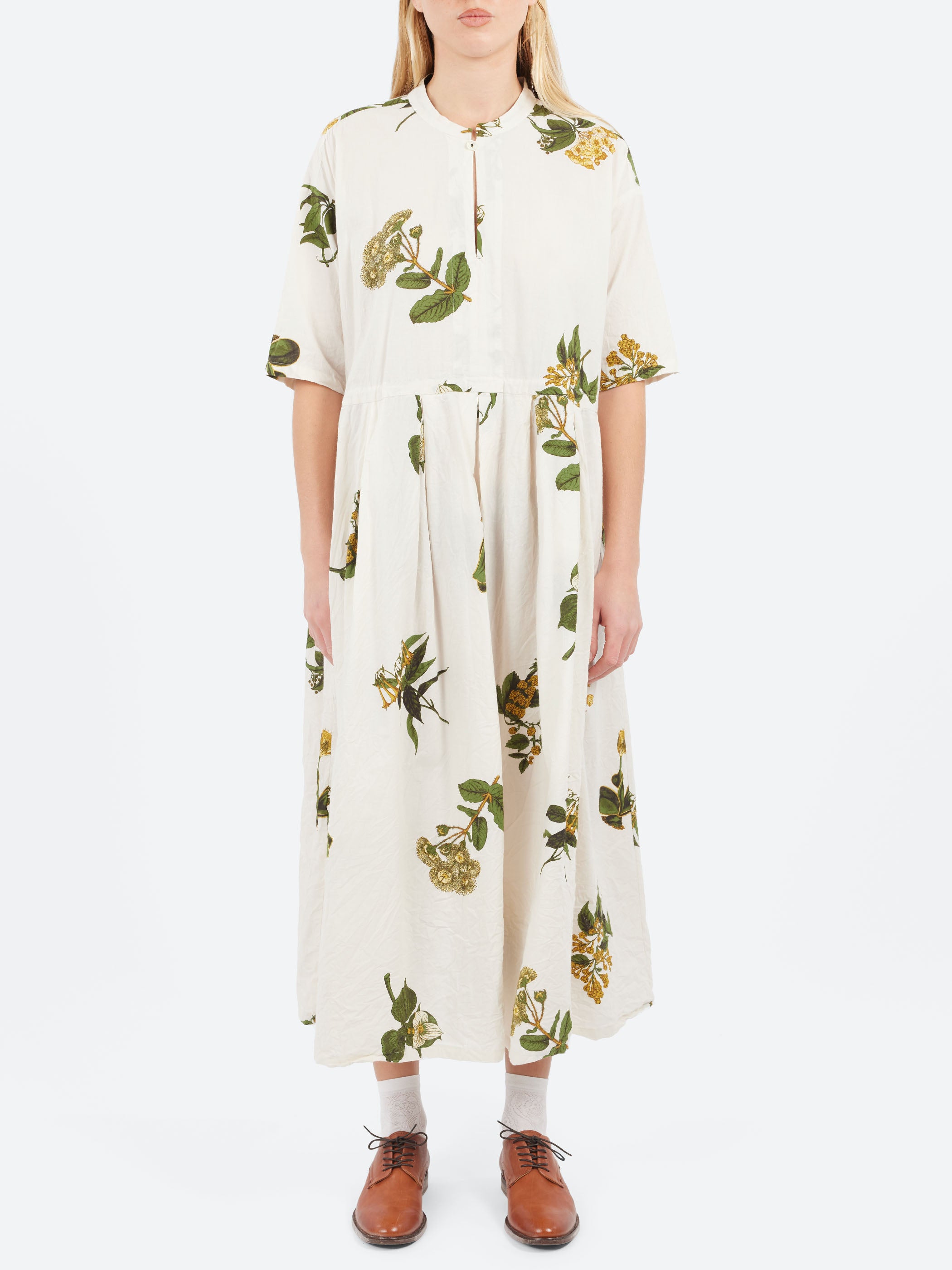 Summer Botanical Print Dress