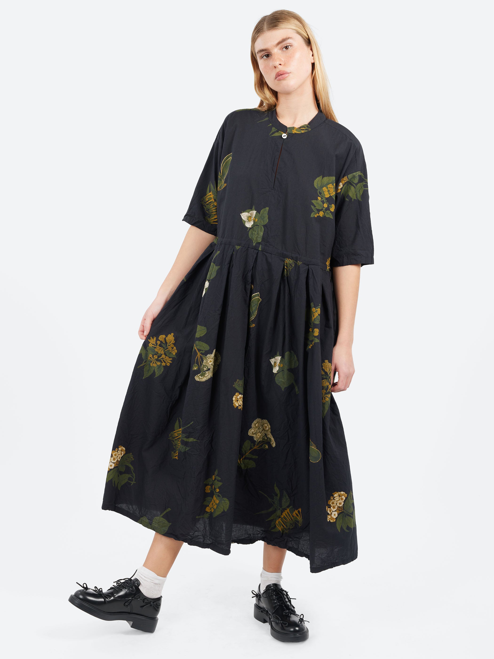 Summer Botanical Print Dress